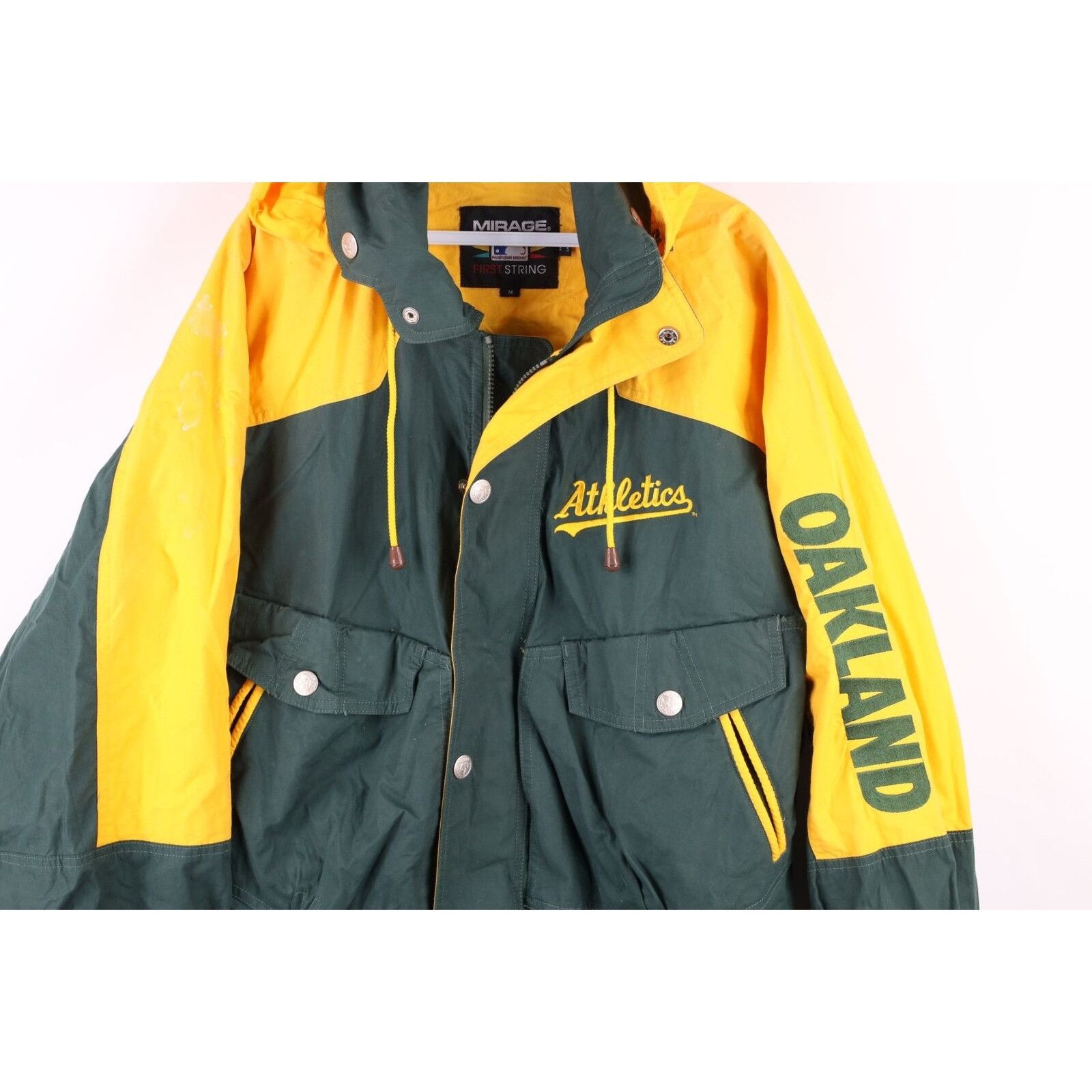 Vintage NOS Vintage 90s Hooded Oakland Athletics Baseball Jacket Size US M / EU 48-50 / 2 - 3 Thumbnail
