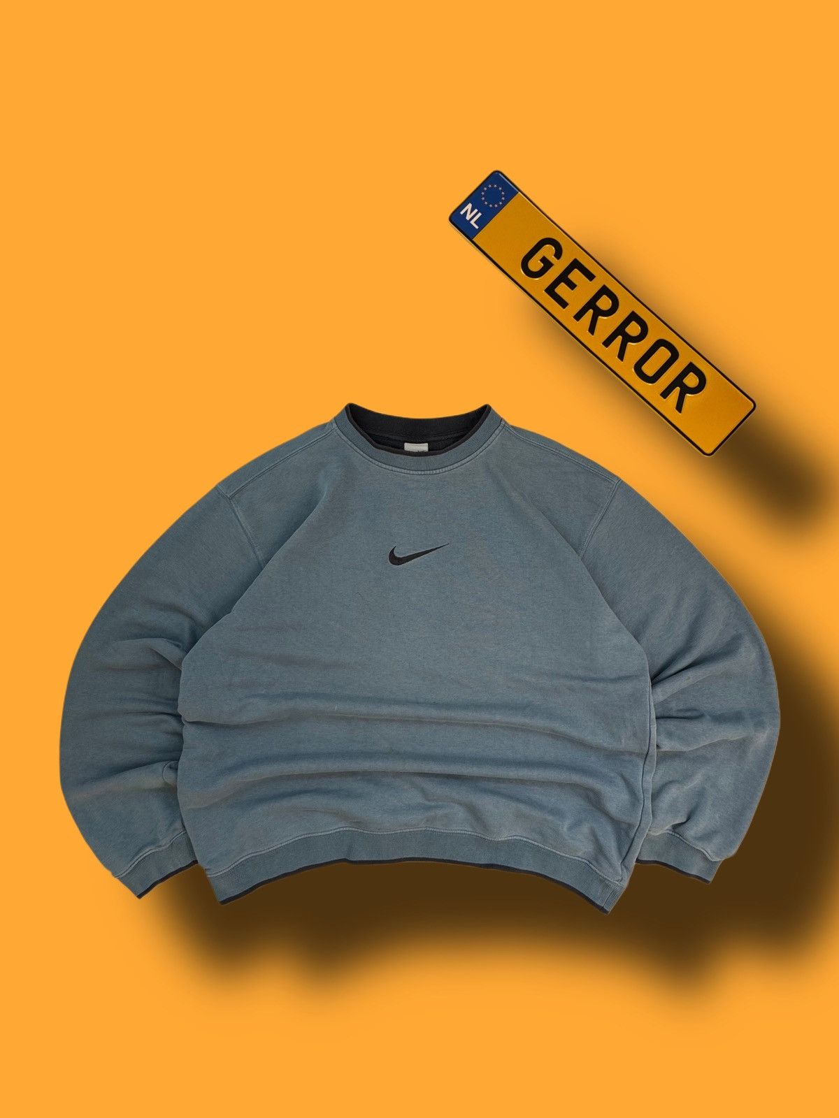Nike × Vintage NIKE VINTAGE CENTER LOGO OVERSIZE BOXY SWEATSHIRT Size US XL / EU 56 / 4 - 1 Thumbnail