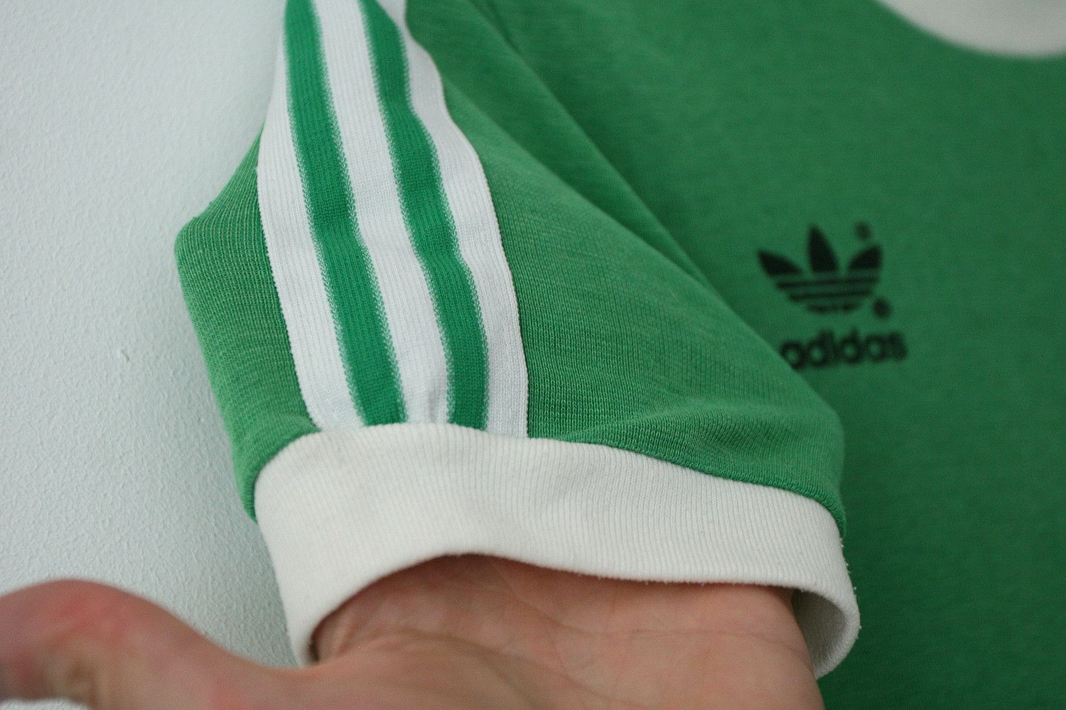 Adidas Vintage Adidas 1960s 1970s Green Top T Shirt Funky Disco Size US S / EU 44-46 / 1 - 4 Thumbnail