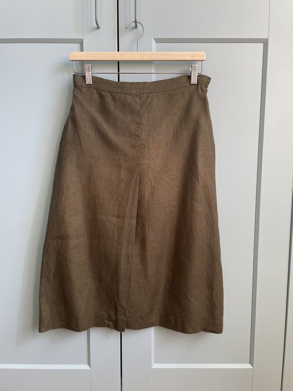 Vintage Vintage Marella Linen Midi Skirt Size 27" / US 4 / IT 40 - 6 Thumbnail