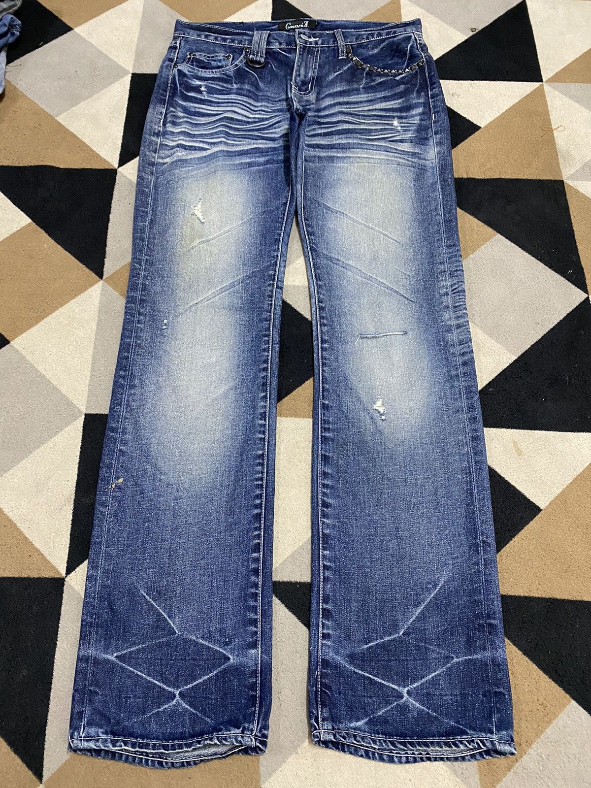 Whiskers Spikes Punk like Hysteric Glamour style Jeans