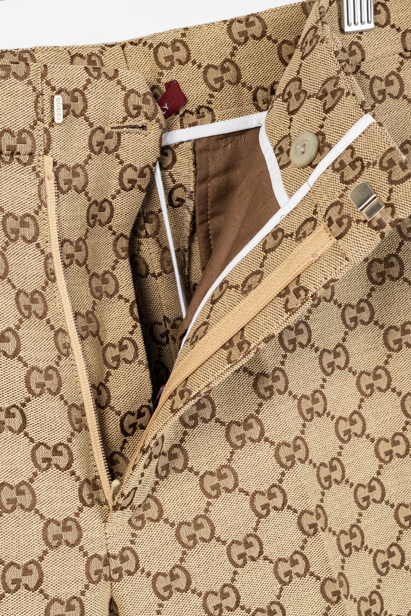 Gucci Gucci Beige & Ebony GG Canvas Cropped Pant Size 28" / US 6 / IT 42 - 7 Thumbnail