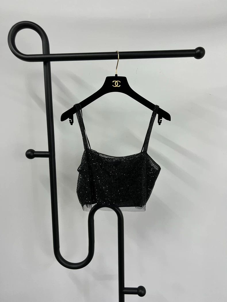 Prada Prada Black Crystal Embellished Sling Top - dmc Size US S / EU 44-46 / 1 - 1 Thumbnail