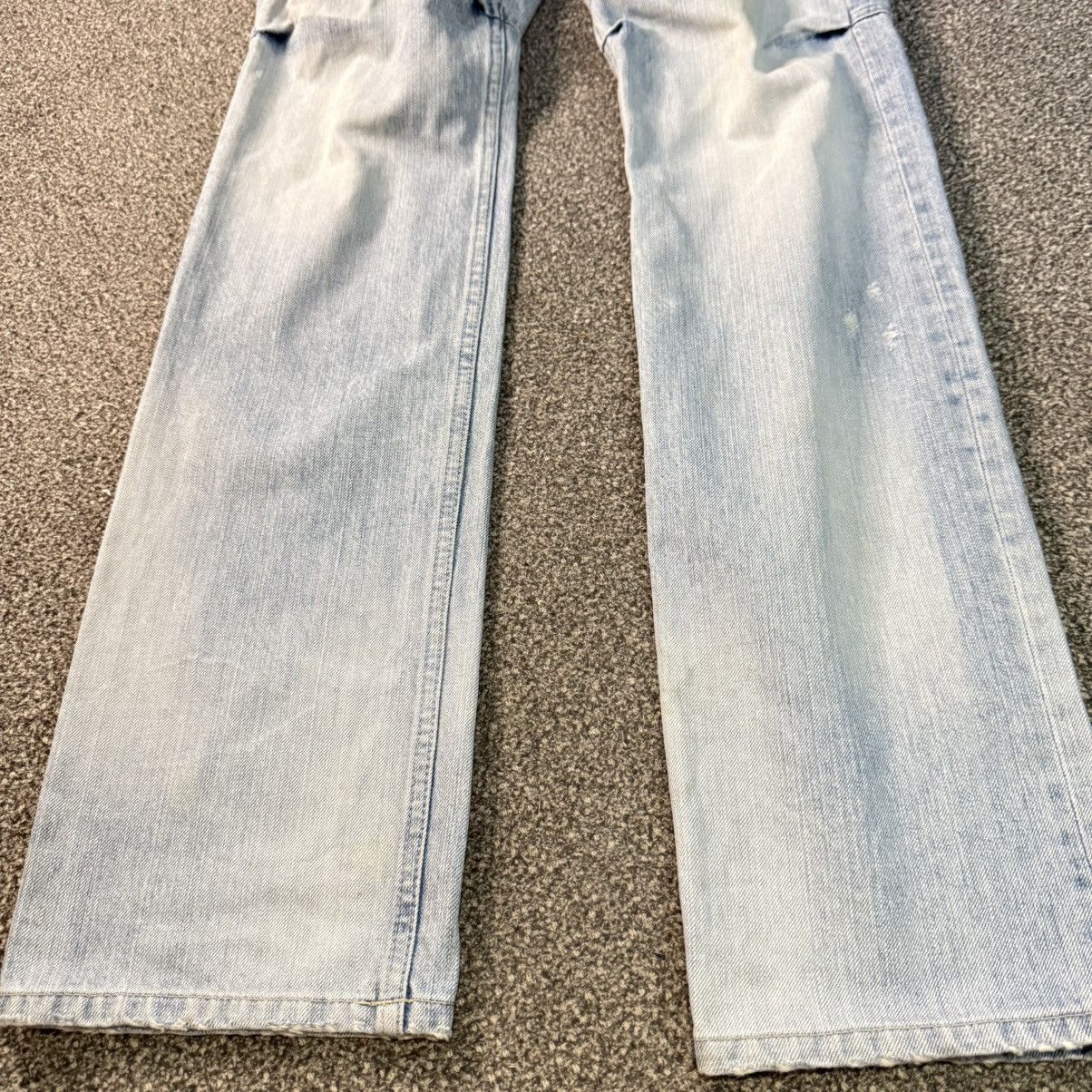 Marithe + Francois Girbaud 2000 y2k MFG Fashionista Light Wash Blue Distressed Denim Size US 31 - 5 Thumbnail