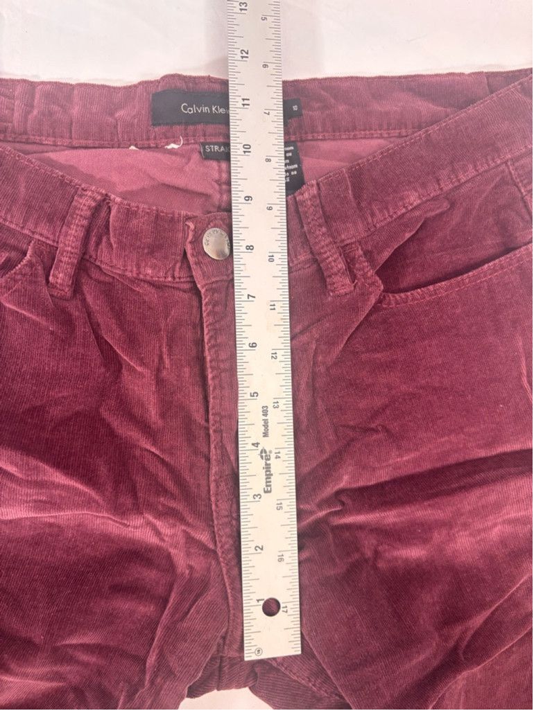 Calvin Klein Women's Calvin Klein Jeans Size 10 Red Corduroy Pants Size 32" / US 10 / IT 46 - 4 Thumbnail