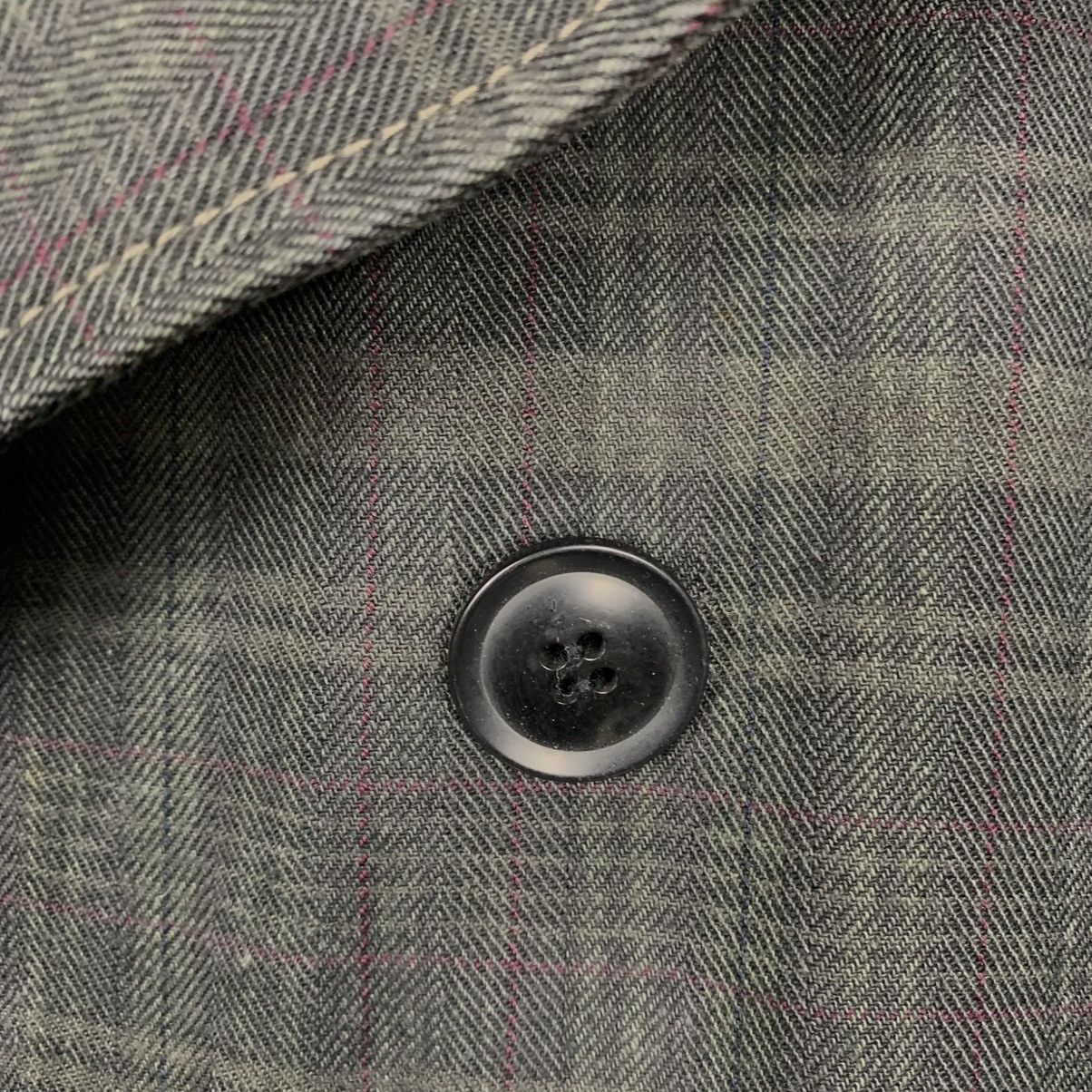 Michel Klein Michel Klein Homme Paris Tartan Double Breasted Coat Size US M / EU 48-50 / 2 - 14 Thumbnail