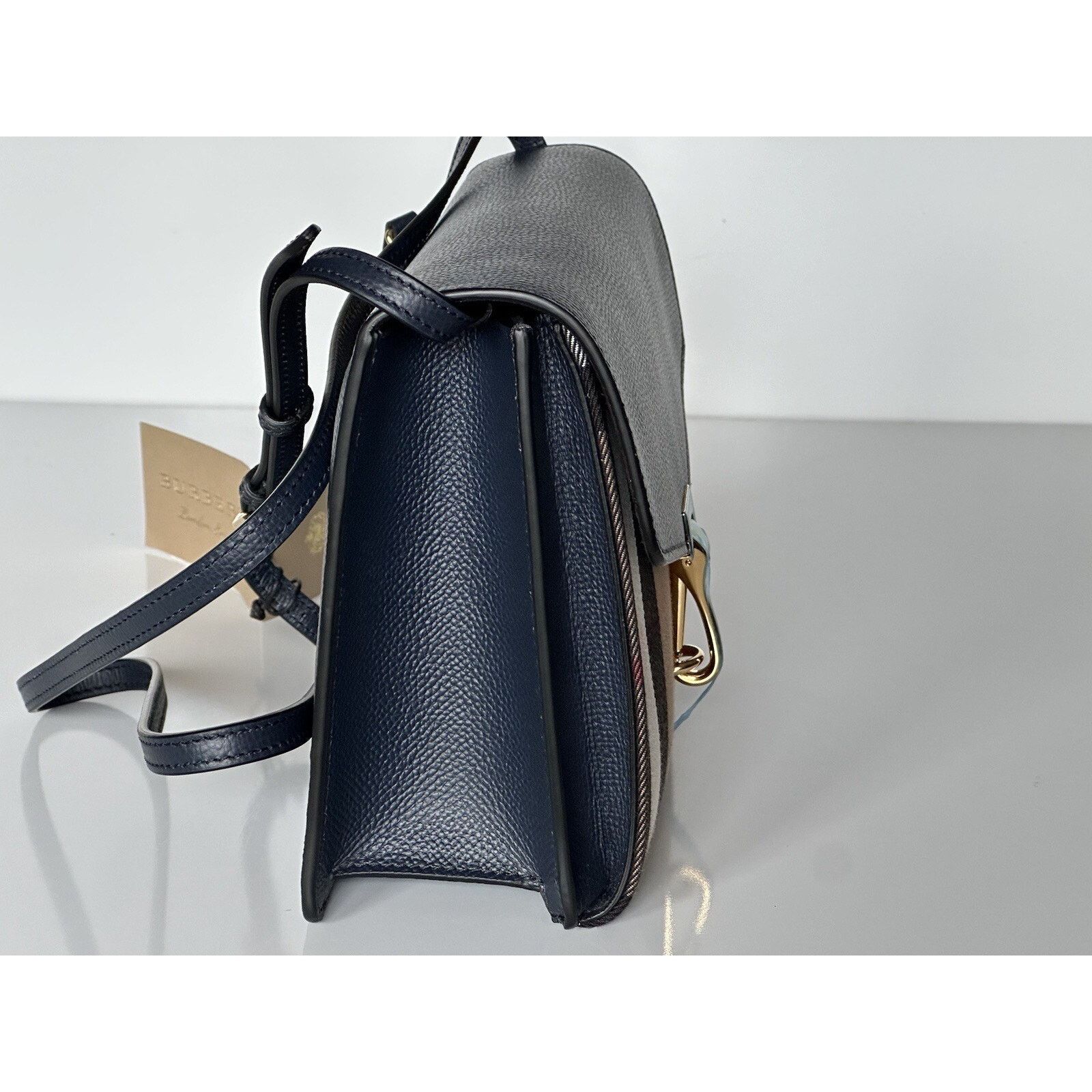 Burberry Burberry Small Macken House Check Derby Bag Blue 39972051 Size ONE SIZE - 5 Thumbnail