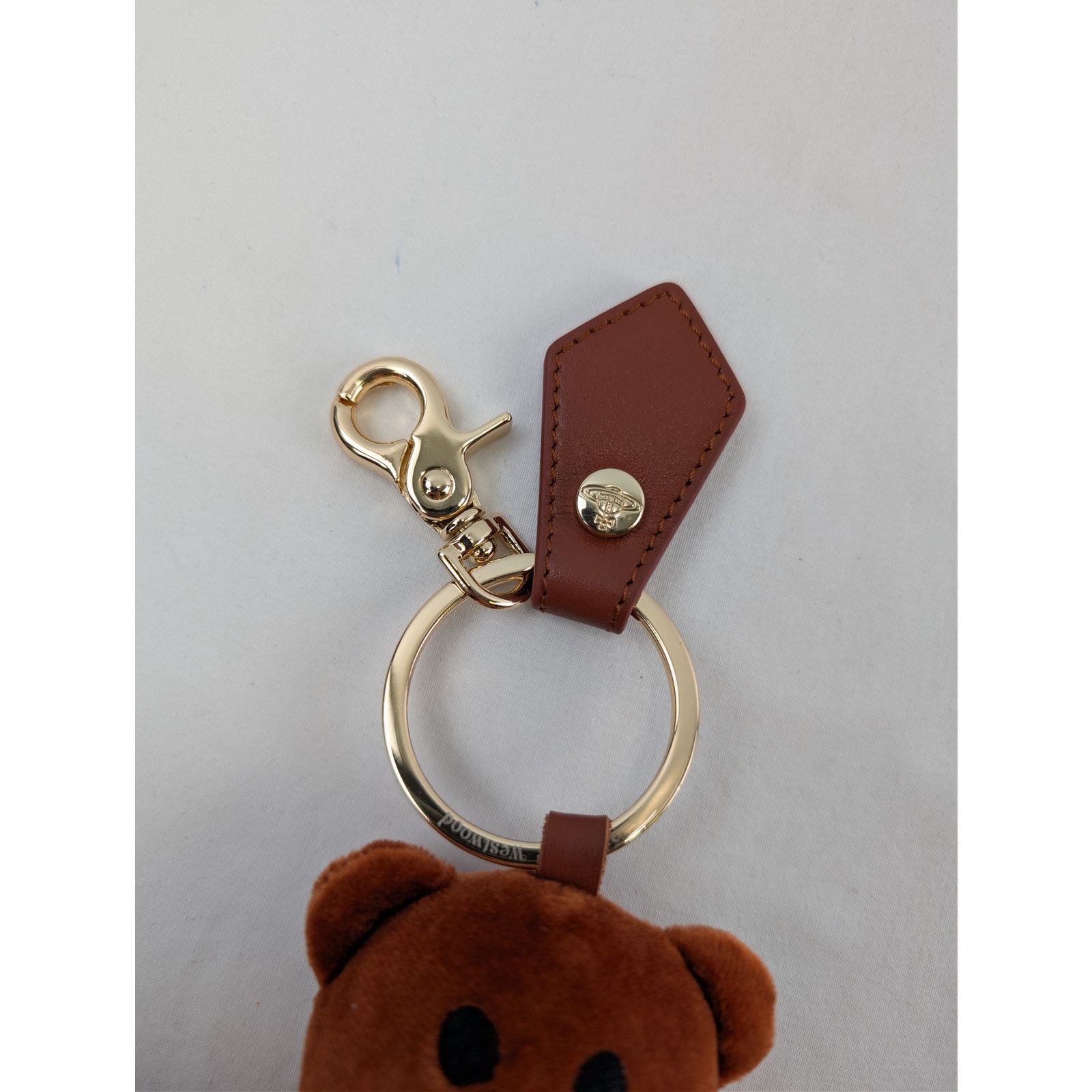 Vivienne Westwood o1rshd1 Size: OS / Teddy Bear Keyring in Burnt Orange Velvet Size ONE SIZE - 10 Thumbnail