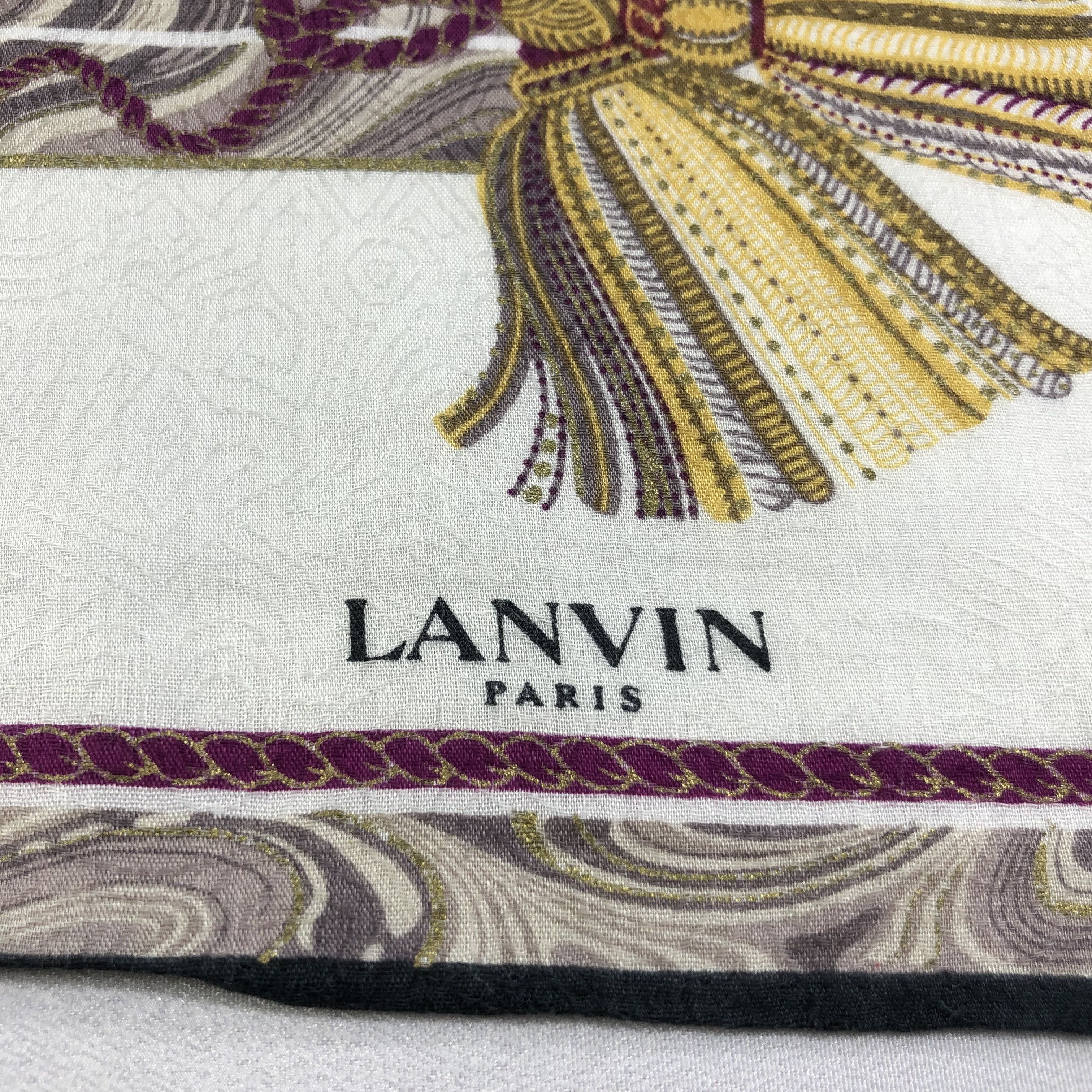Lanvin Lanvin Tassels Handkerchief Neckerchief Bandana H1901 Size ONE SIZE - 4 Thumbnail