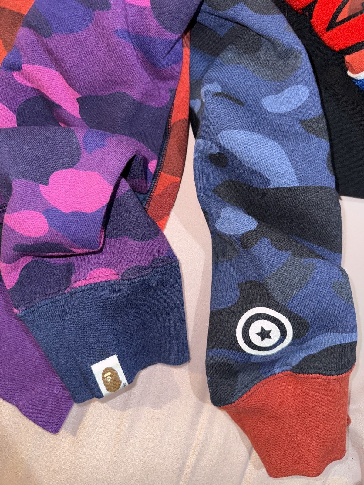 Bape COLOR CAMO FULL ZIP SHARK HOODIE (PURPLE) Size US L / EU 52-54 / 3 - 7 Thumbnail