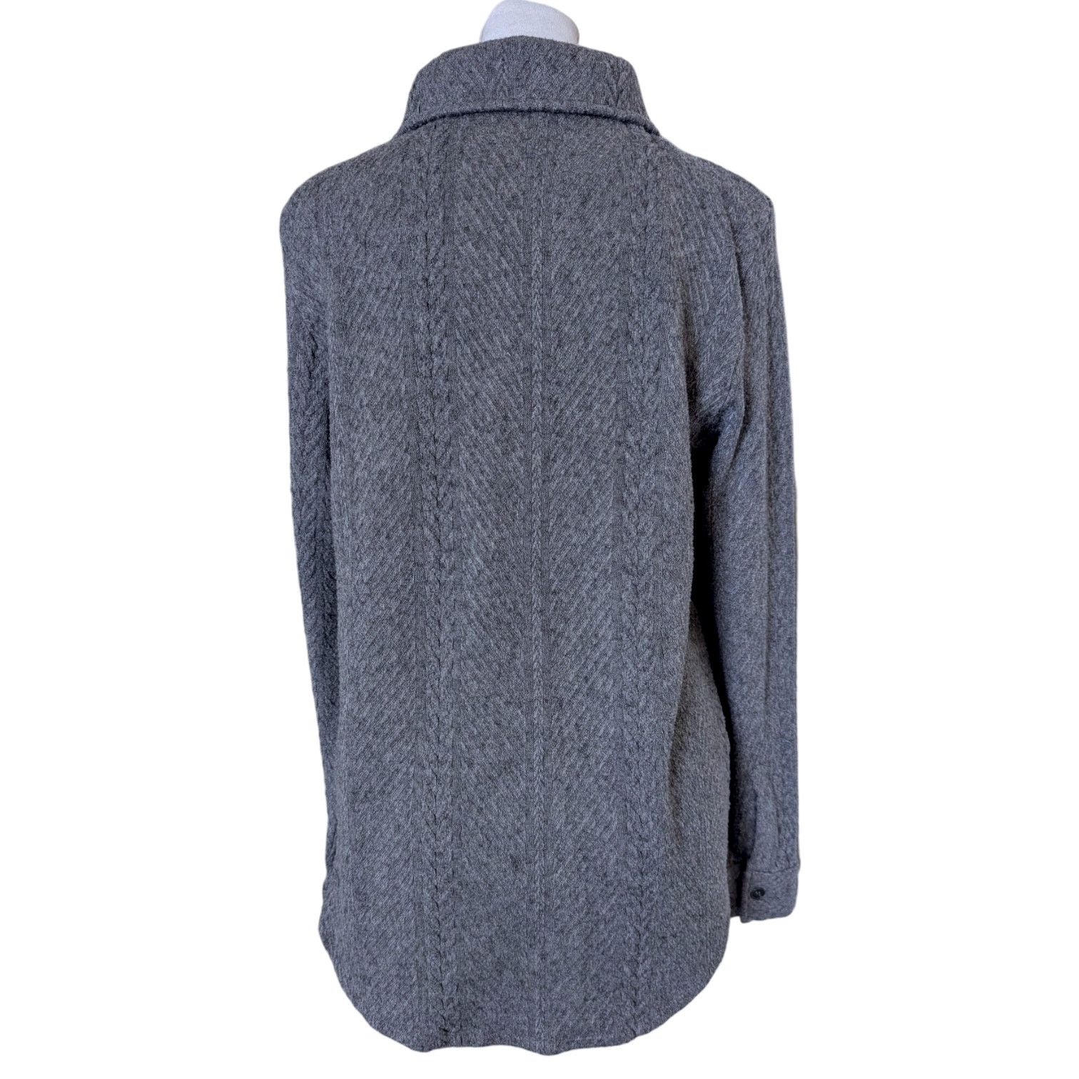 Buckle Black Buckle Black Grey Cable Knit Button Down Shacket Small Size S / US 4 / IT 40 - 2 Thumbnail