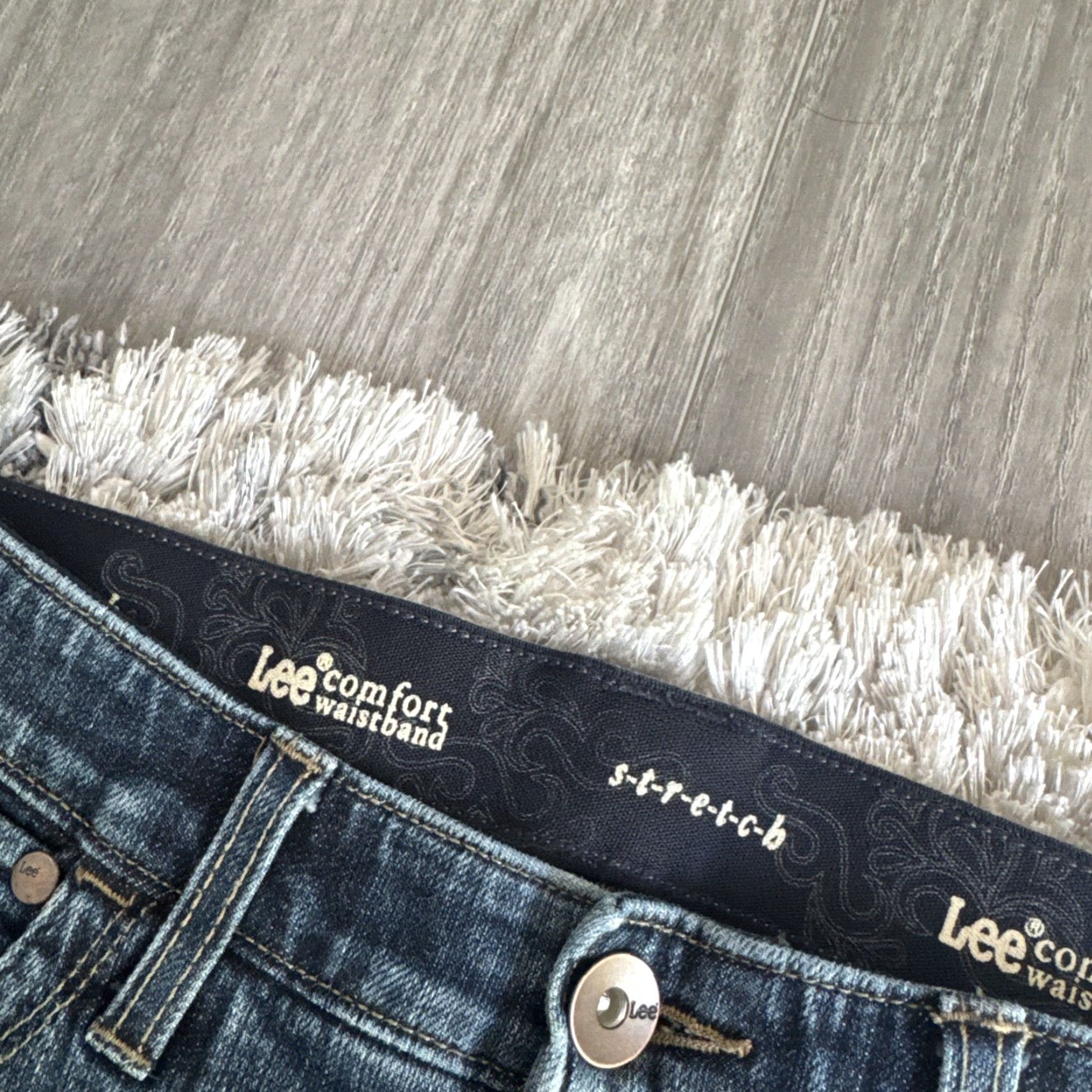 Lee VINTAGE Lee Comfort Womens Jeans Blue Denim Stretch Waistband 32x28 Size 10 Y2K Straight Jeans Womens Size 32" / US 10 / IT 46 - 5 Thumbnail