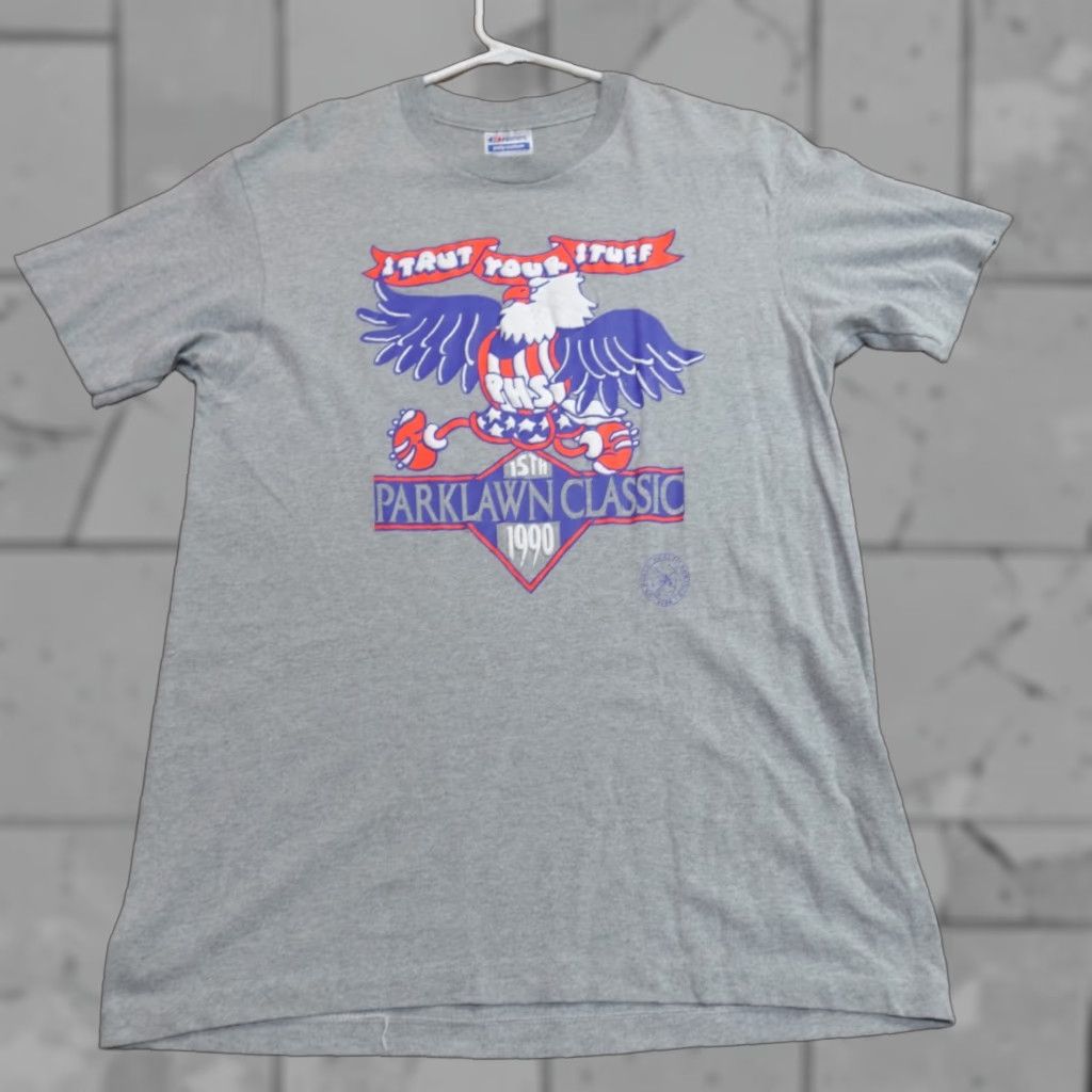 Vintage VINTAGE Parklawn Classic Shirt Medium Gray 1990 Rockville Maryland Bald Eagle Mens M Gray USA Shirt Size US M / EU 48-50 / 2 - 1 Thumbnail