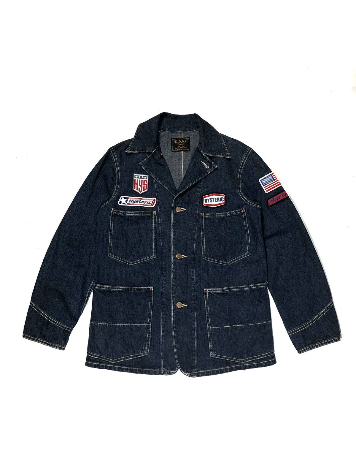 Hysteric Glamour × Japanese Brand × Le Grande Bleu (L.G.B.) Hysteric Glamour Chaos Patch Chore Jacket Size US M / EU 48-50 / 2 - 1 Thumbnail