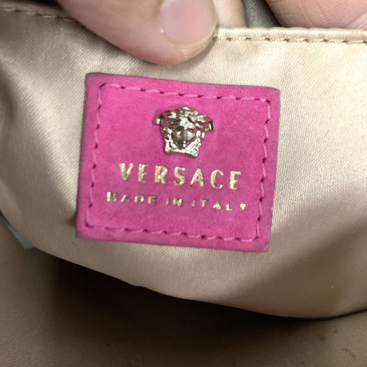 Versace Versace Suede Leather Pink Chain Sling Size ONE SIZE - 10 Thumbnail
