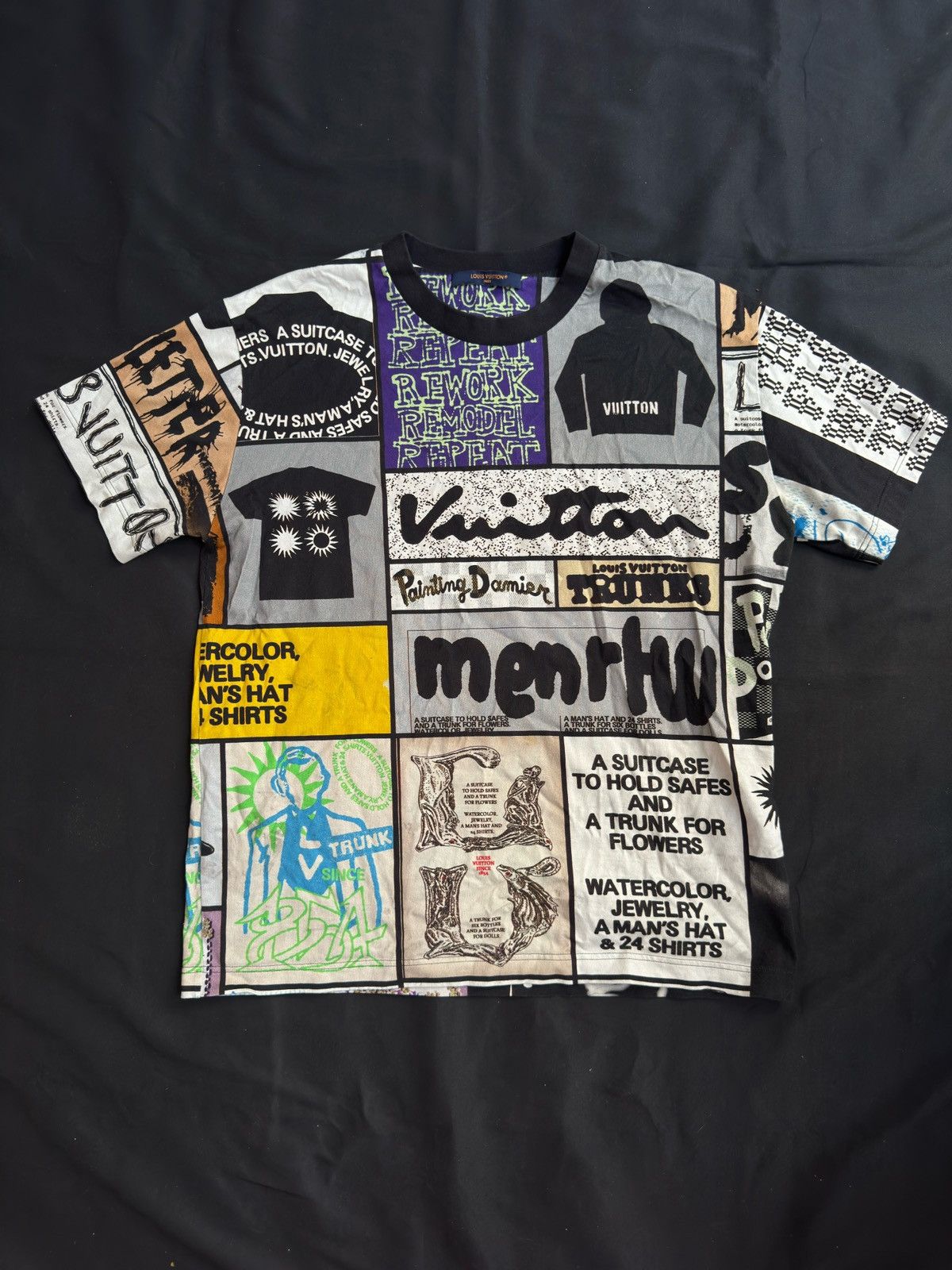 Louis Vuitton Louis Vuitton Printed Color T-Shirt - Size M Size US M / EU 48-50 / 2 - 1 Thumbnail