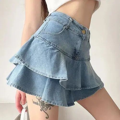 Japanese Brand Vintage Denim Skirt Size 32" / US 10 / IT 46 - 1 Thumbnail