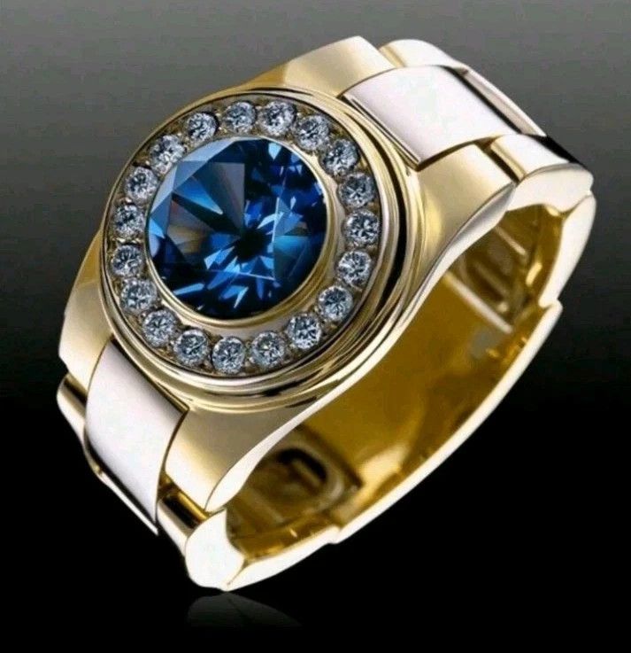 Other 18k Yellow Gold-Plated Ring for Men Cubic Zirconia Size 12 Size ONE SIZE - 5 Thumbnail