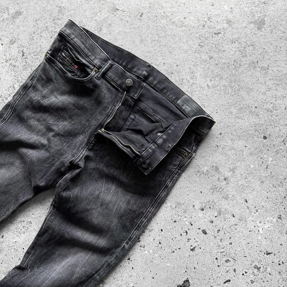 Diesel Diesel D-Amny Mens Skinny Jeans Black Grey Denim Zipper Size US 32 / EU 48 - 5 Thumbnail
