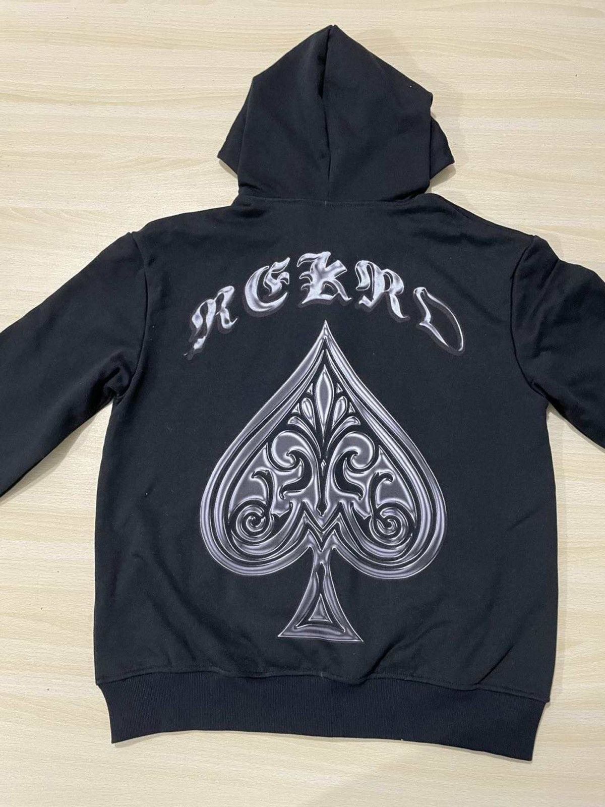 Rekro zip up hoodie metallic spade