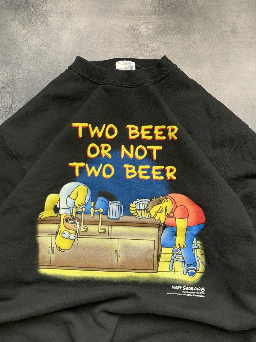 The Simpsons × Vintage Vintage sweatshirt the Simpson “two beer or not two beer” Size US XL / EU 56 / 4 - 5 Thumbnail