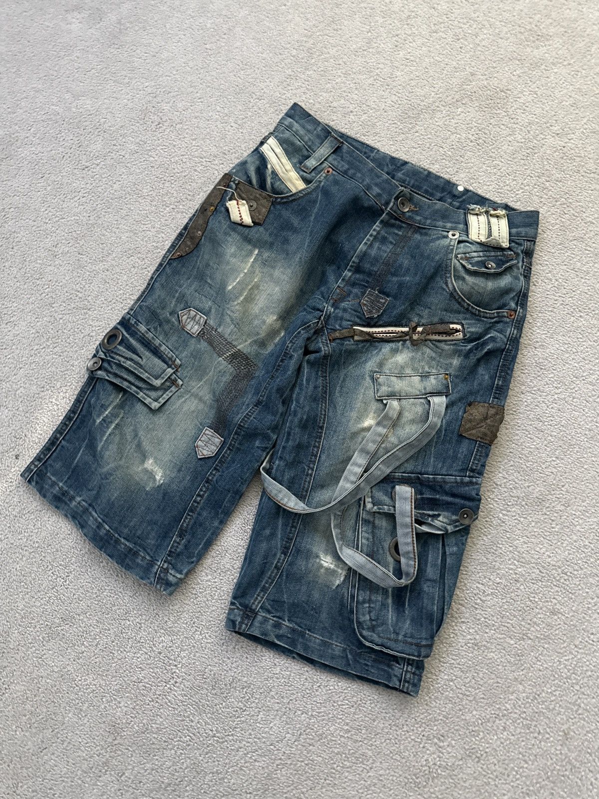 Ed Hardy Ed Hardy By christian audigier patchwork metal jorts Size US 29 - 2 Thumbnail