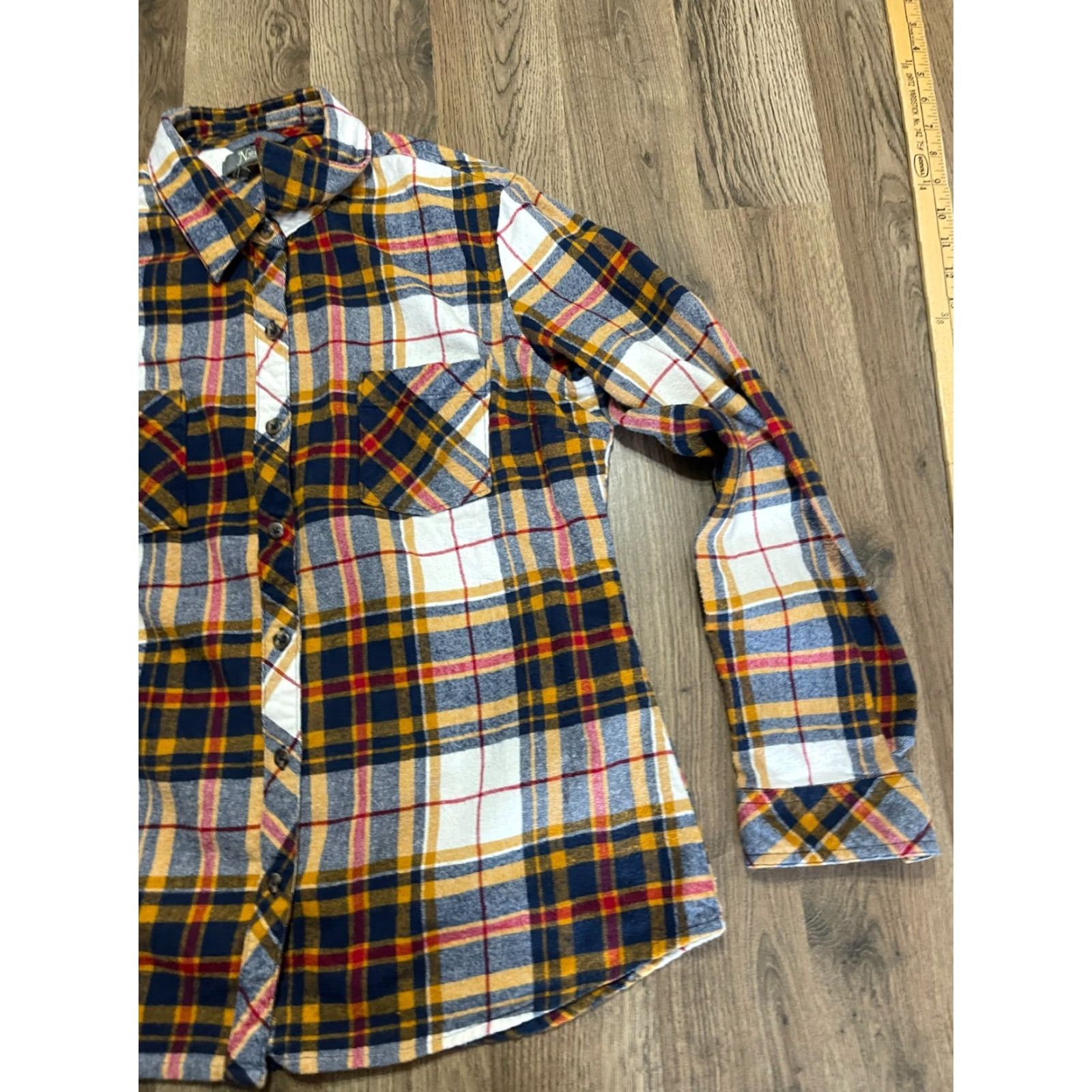 Vintage VINTAGE? No. Natural Reflections Shirt Women L Yellow Plaid Flannel Button-Up Reflective Nature 90s Size L / US 10 / IT 46 - 4 Thumbnail