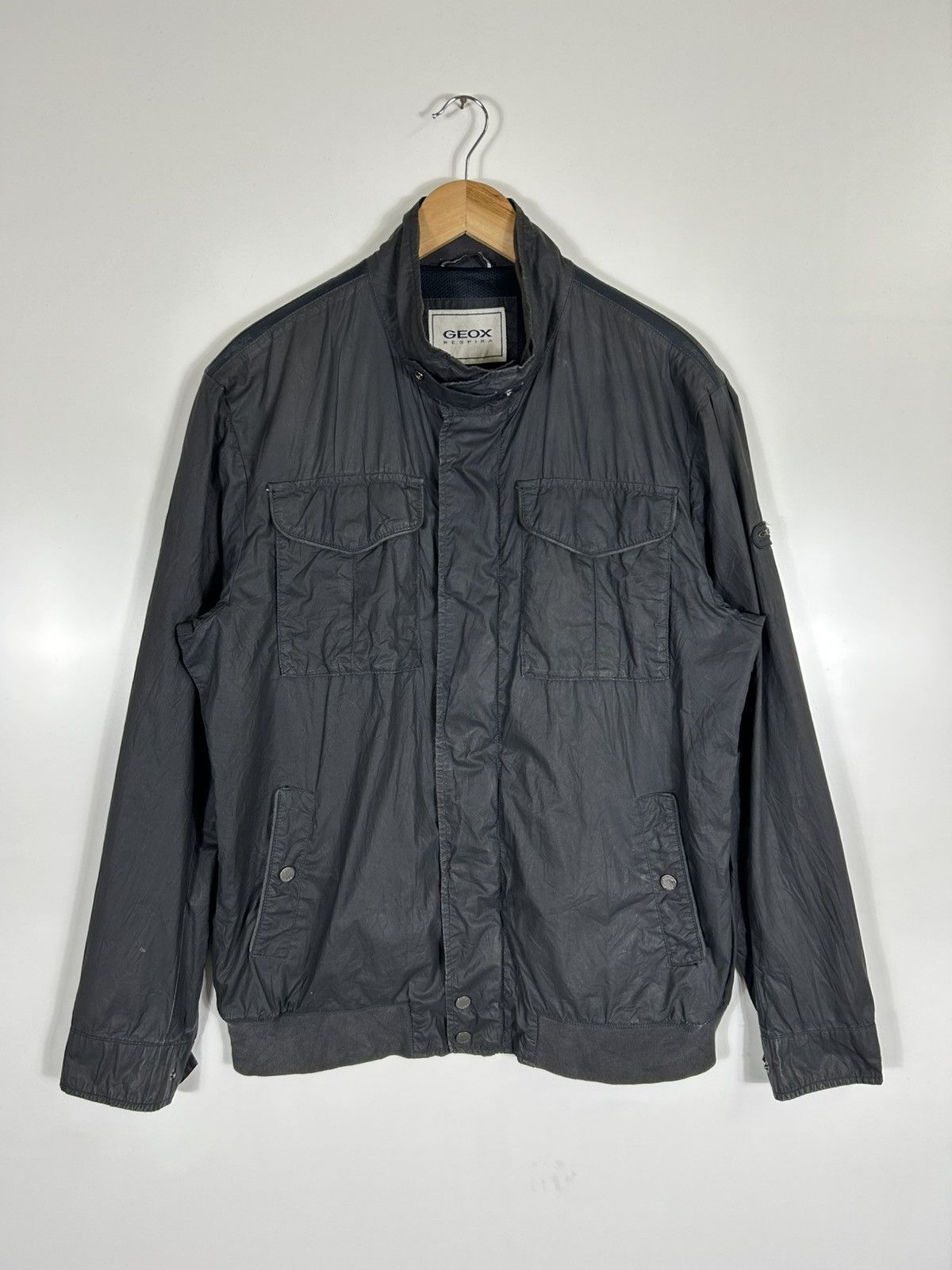 Geox × Italia Independent 🔥Geox Respira Italia Patent Zipper Jacket Size US L / EU 52-54 / 3 - 1 Thumbnail