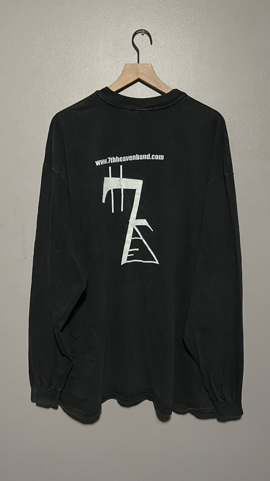 Band Tees × Vintage 90's Seventh Heaven Faded Long Sleeve Size US XXL / EU 58 / 5 - 5 Thumbnail