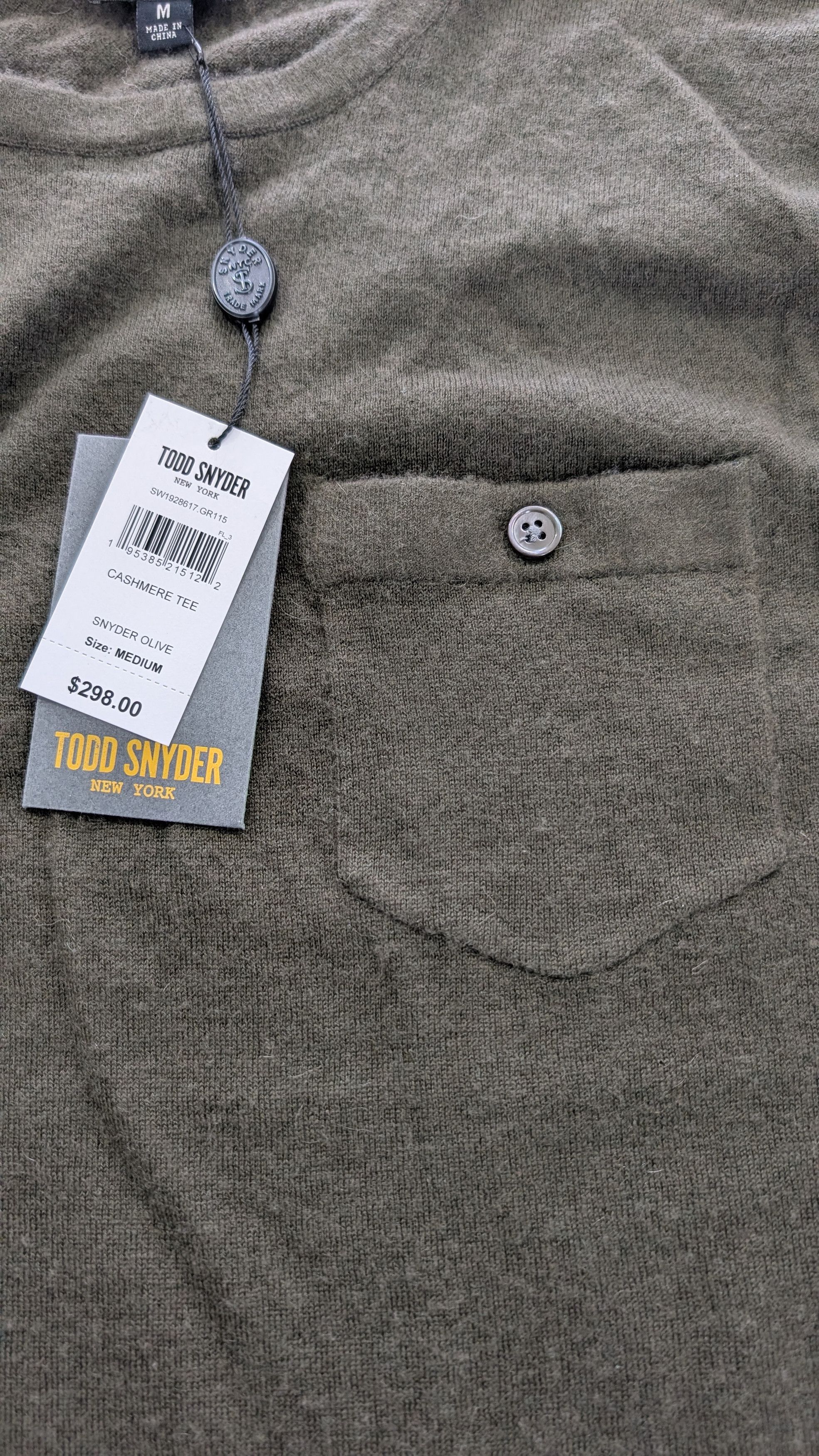 Todd Snyder Todd Snyder Premium Cashmere Pocket Long Sleeve Tee Size US M / EU 48-50 / 2 - 8 Thumbnail