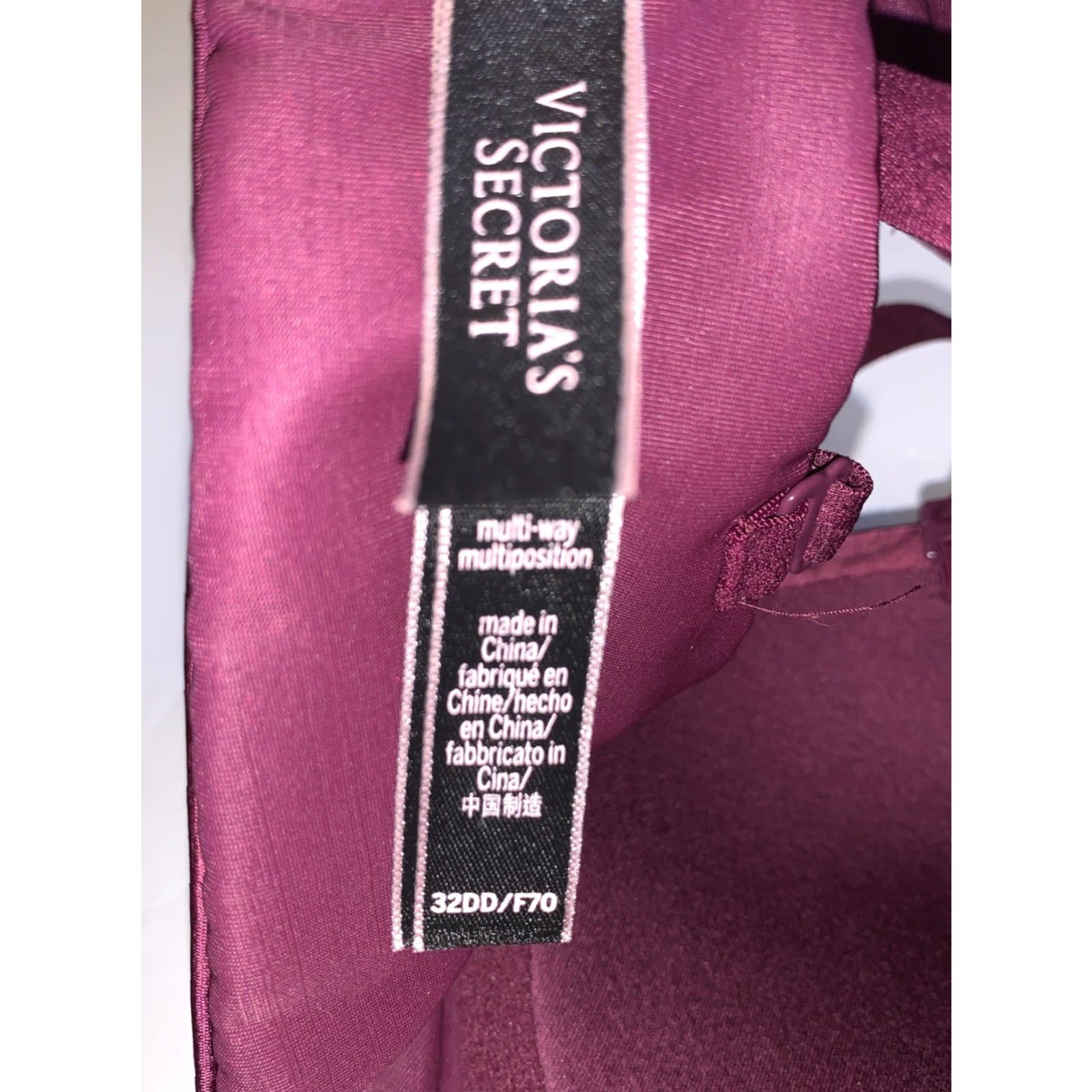 Victoria's Secret Victoria's Secret Very Sexy Bra 32DD Purple Demi Underwire Padded Multiway Convertible Back Closure Womens Size ONE SIZE - 5 Thumbnail