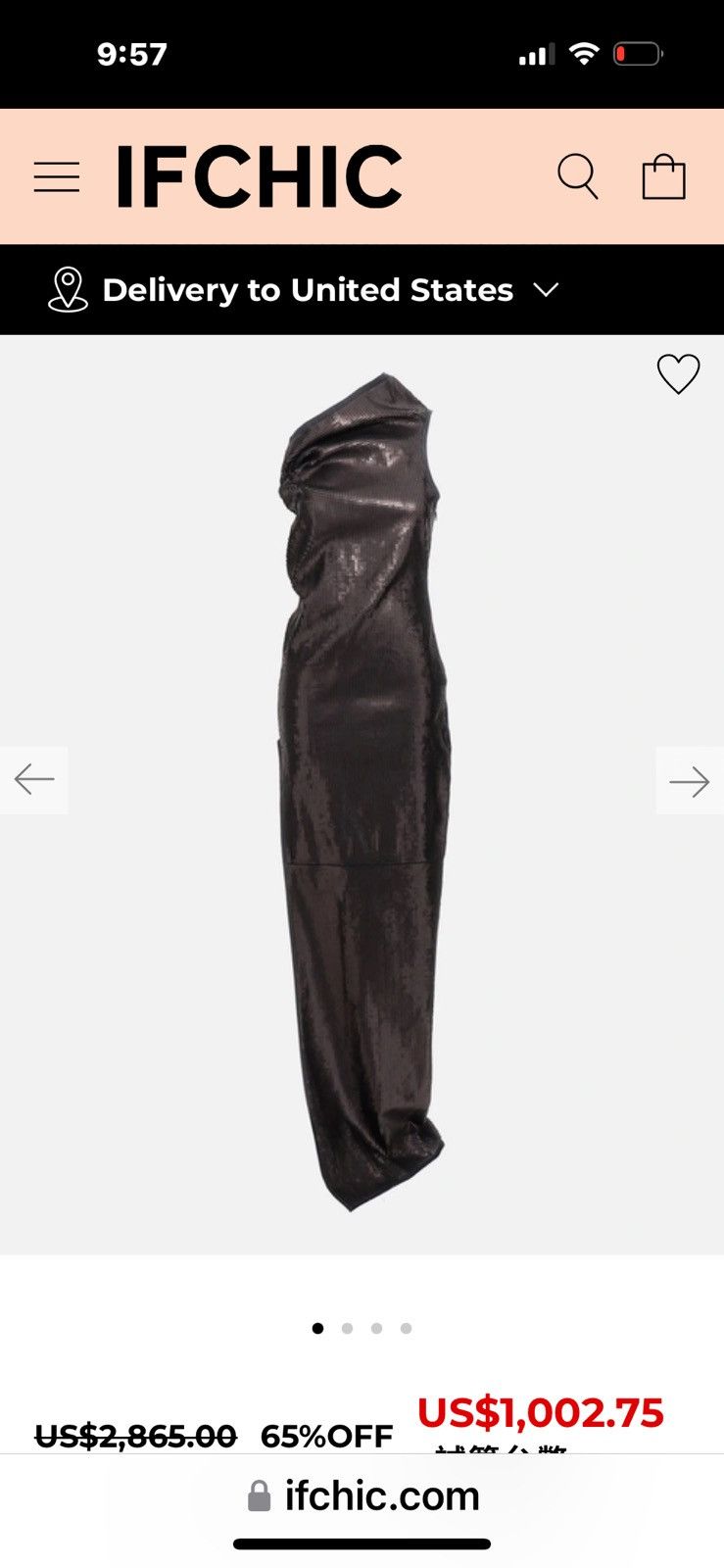 Rick Owens Rick Owen’s Athena one shoulder dress Size L / US 10 / IT 46 - 3 Thumbnail