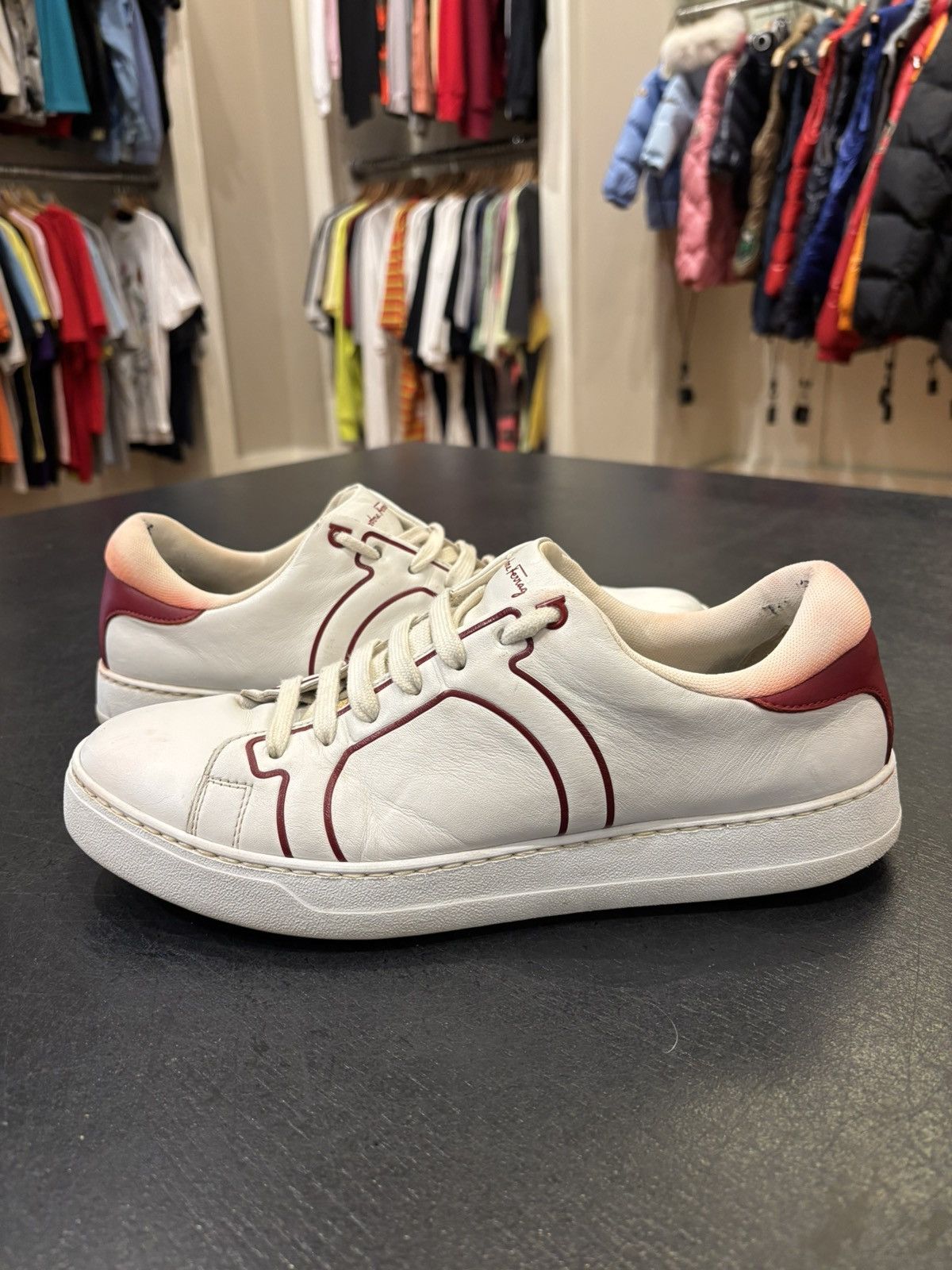 Salvatore Ferragamo Ferragamo Liberty Sneakers White Red Size US 9.5 / EU 42-43 - 1 Thumbnail