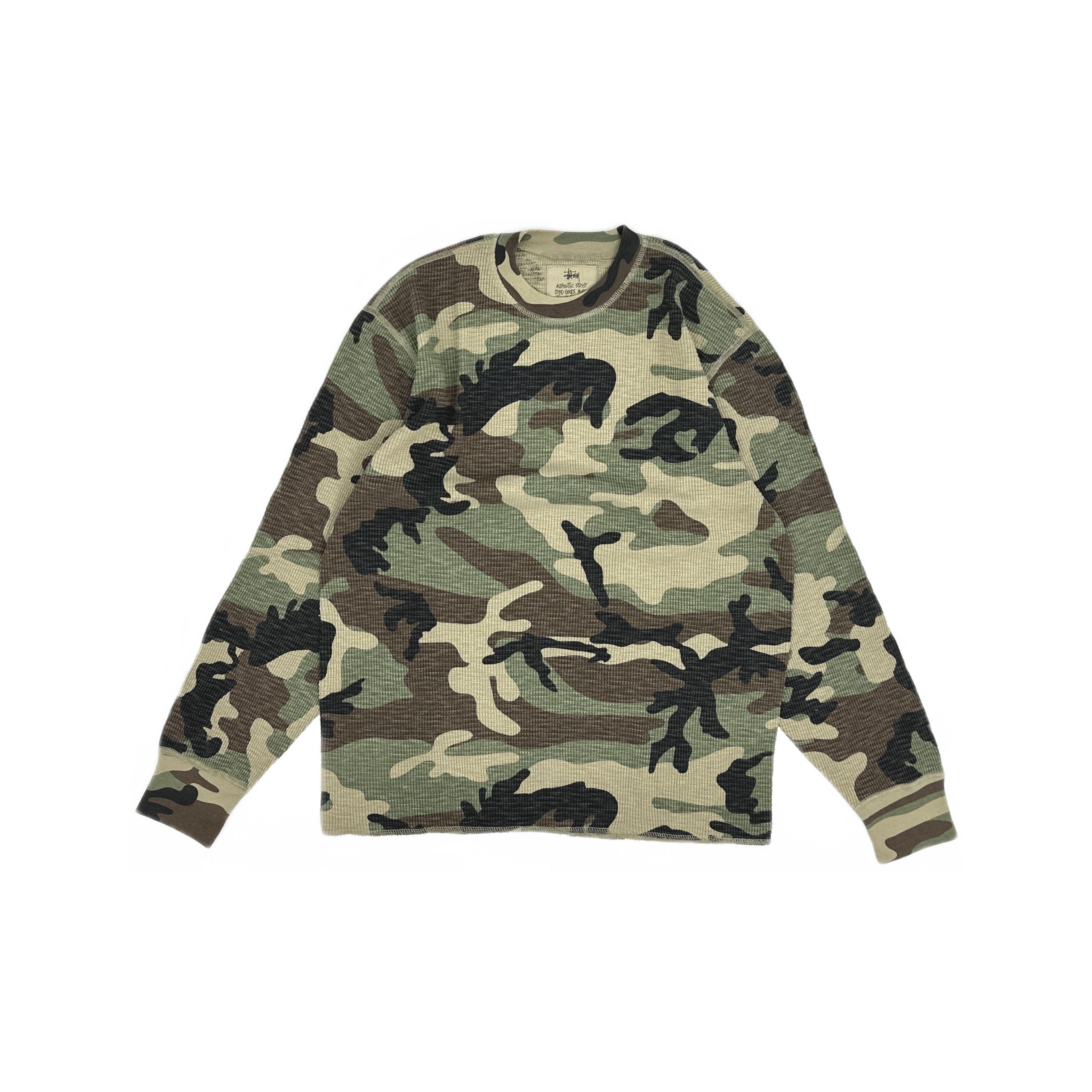Stussy Stussy Camo Thermal Long Sleeve T-Shirt Size M Size US M / EU 48-50 / 2 - 1 Thumbnail