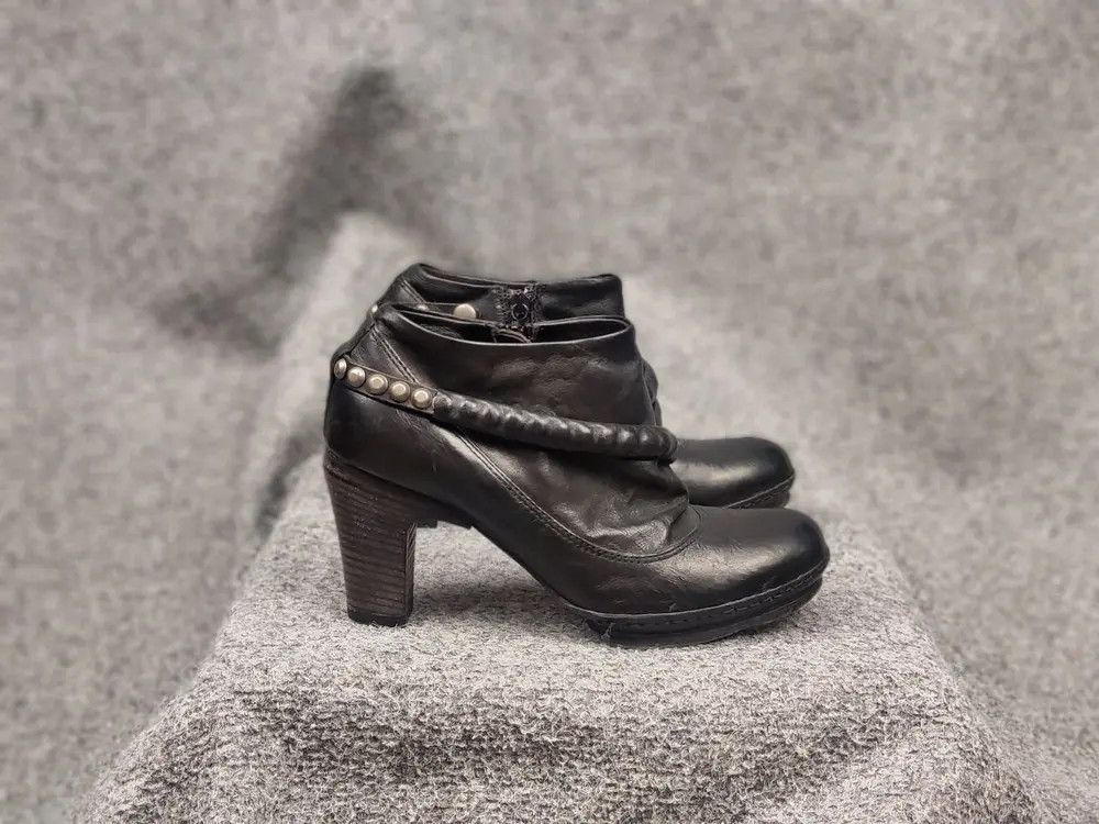 A.S.98 A.S.98 Airstep Design Heels Black Leather low Zip Boots Size US 6 / IT 36 - 1 Thumbnail