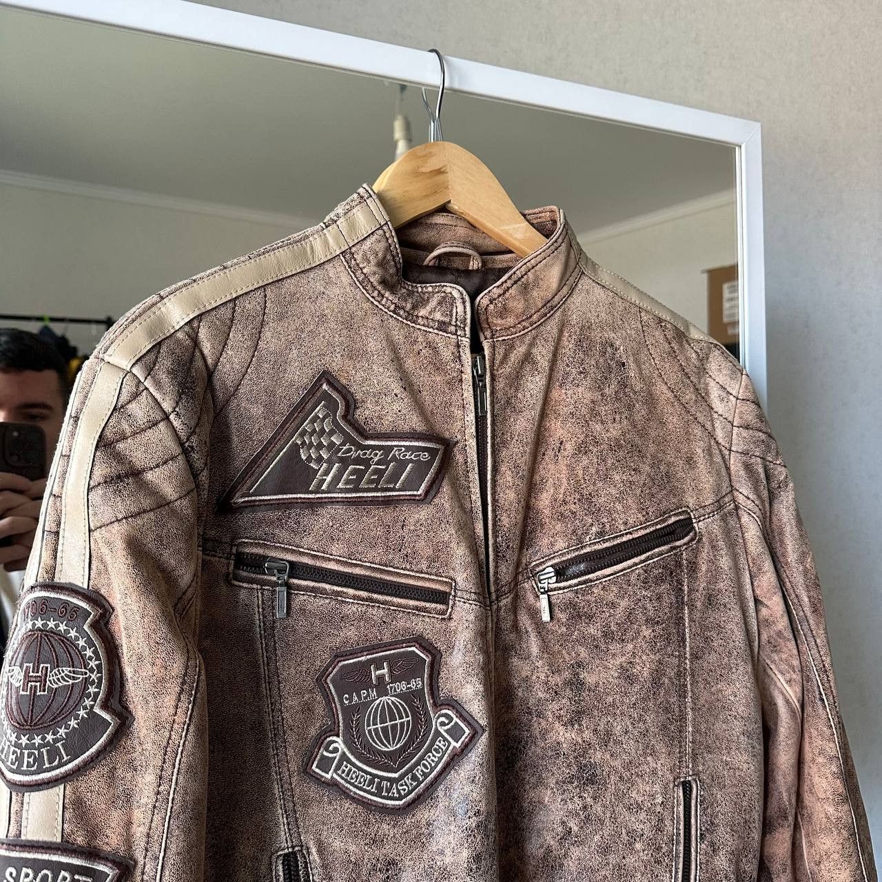 Other Vintage Leather Avant Garde Faded Style Biker Jacket Size US S / EU 44-46 / 1 - 2 Thumbnail