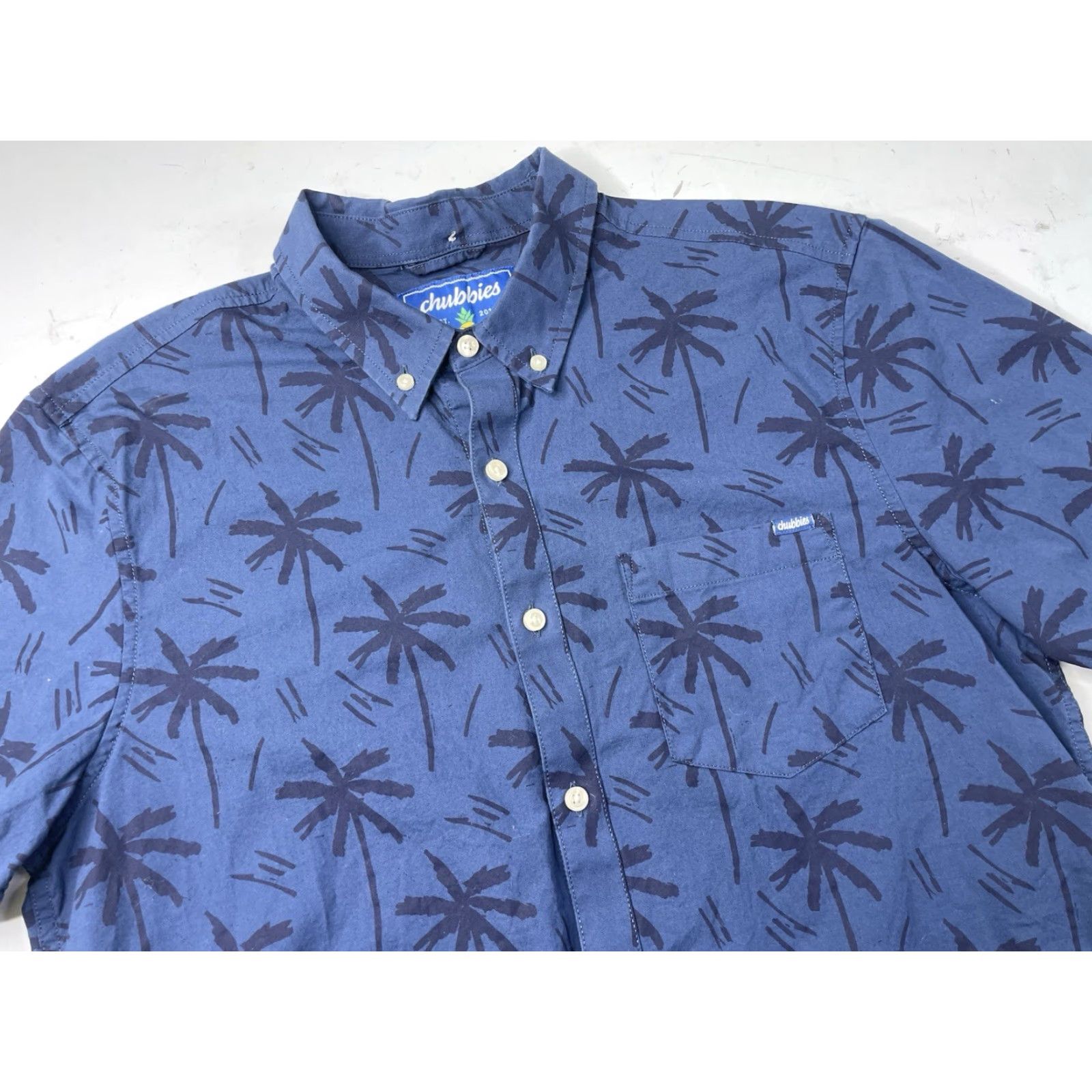 Chubbies Chubbies Button-Up Short Sleeve Shirt Beach Palm Trees Blue Mens Large Size US L / EU 52-54 / 3 - 2 Thumbnail