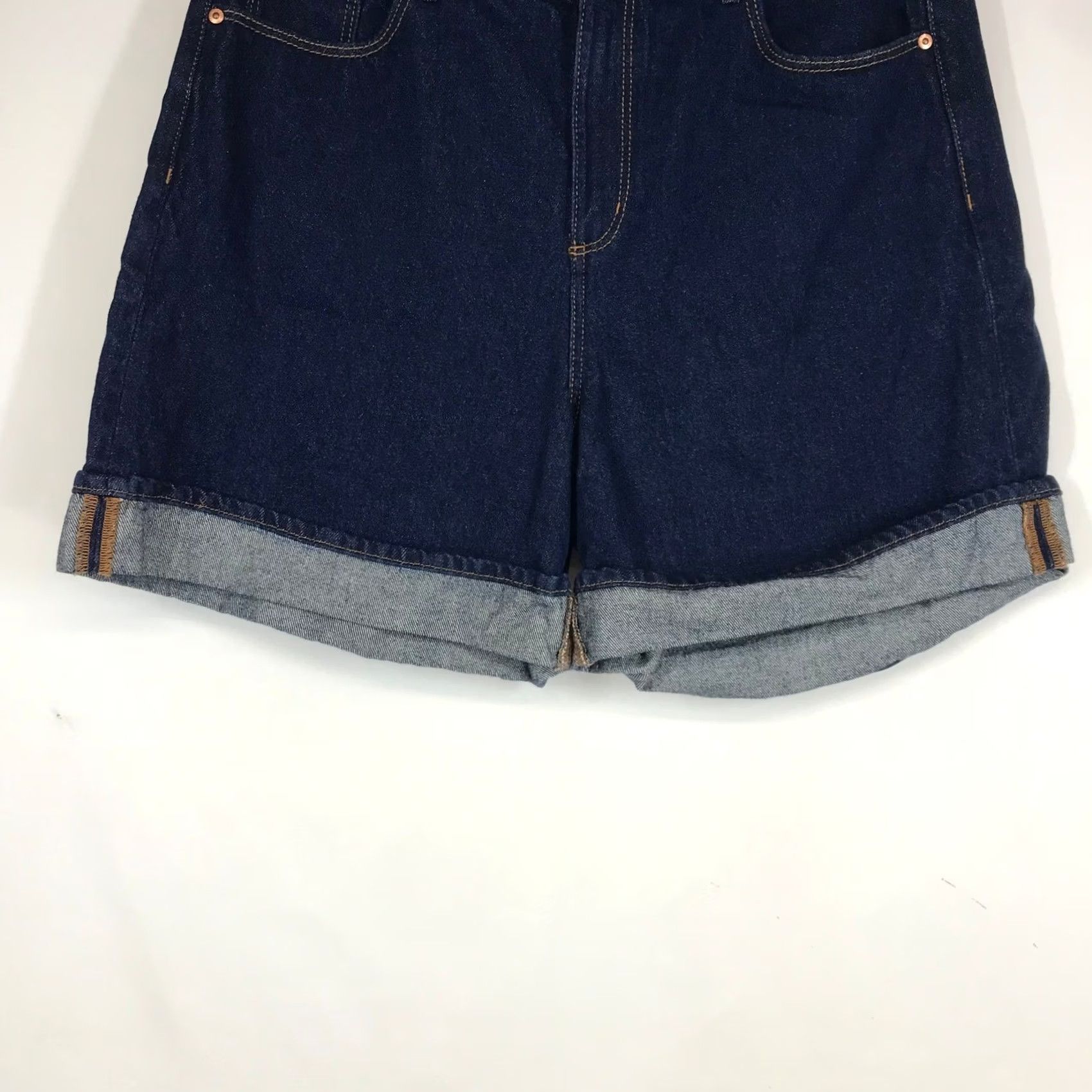 Loft VINTAGE LOFT The Cuff Short Womens 31 12 Dark Wash High Rise Denim Jean Shorts Indigo Size 24" / US 00 / IT 34 - 3 Thumbnail