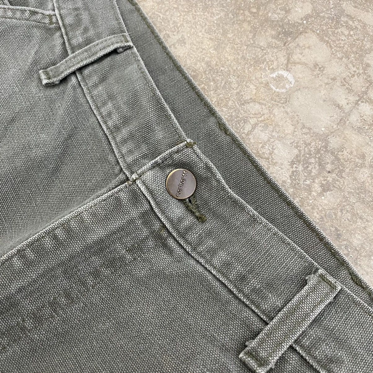 Carhartt Vintage Carhartt Faded Moss Green Carpenter Work Pants Size US 33 - 11 Thumbnail