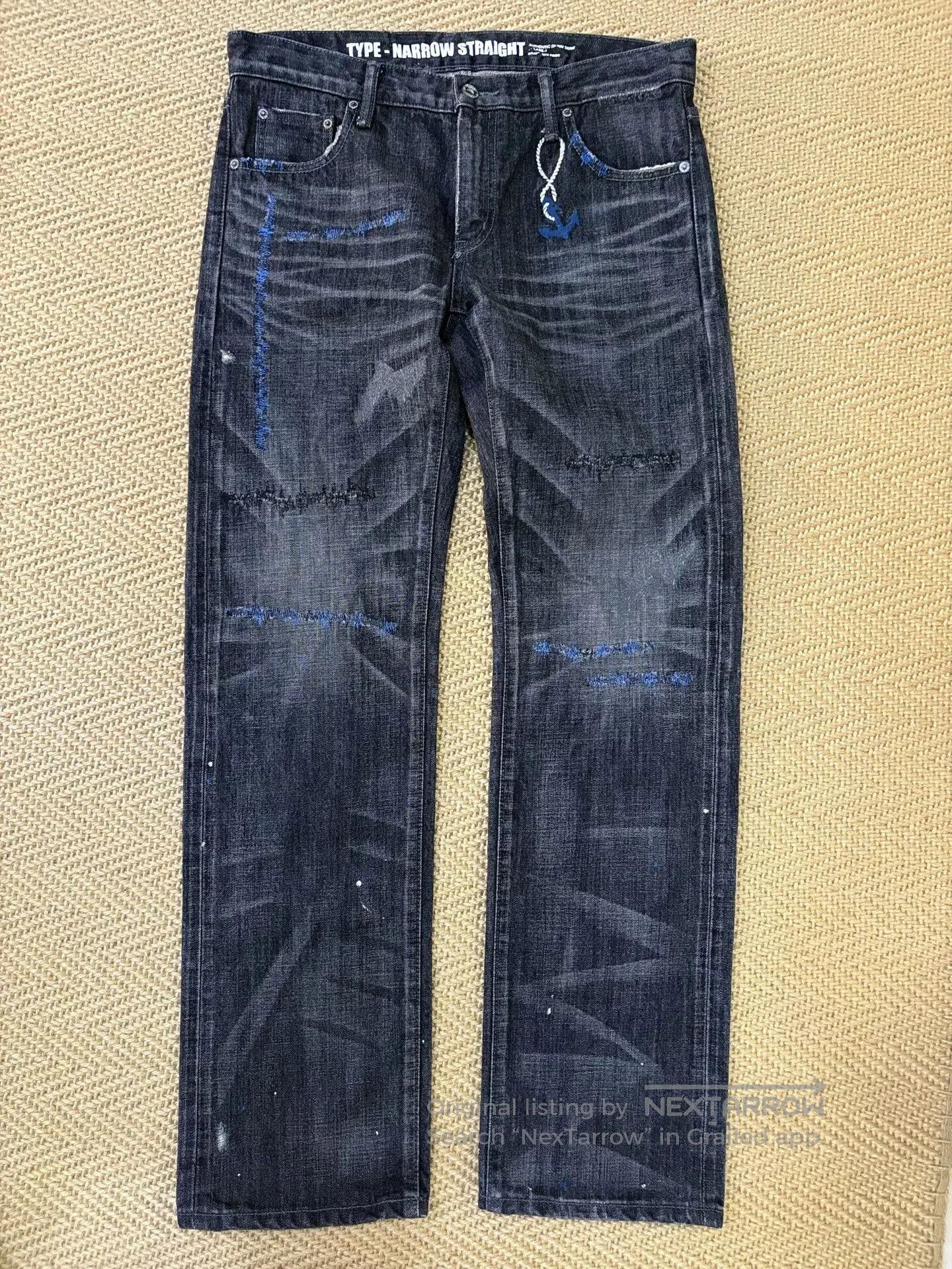 Neighborhood Neighborhood Blue Knife Cut Denim Pants. Size US 42 / EU 58 - 1 Thumbnail