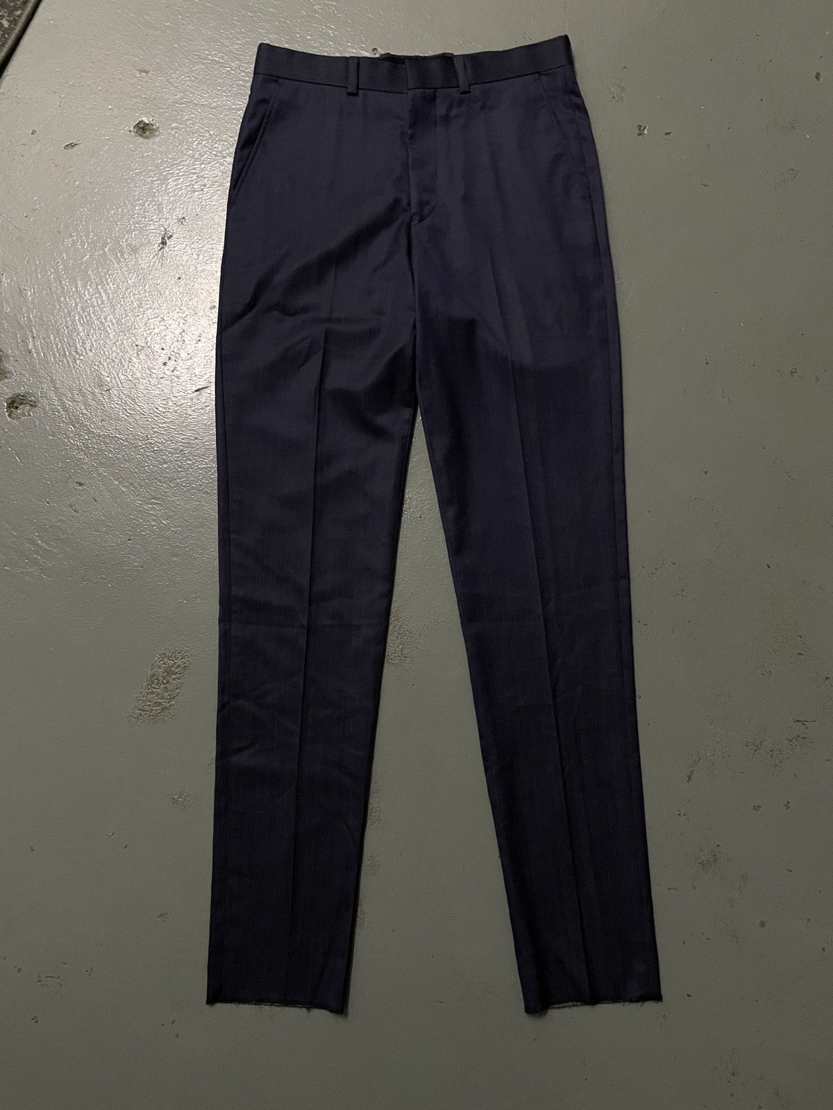 N. Hoolywood Blue Navy Casual Silk Pants