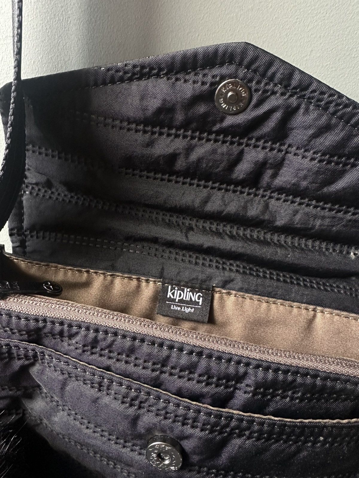 Japanese Brand Kipling Cossbody Black Monkey Nylon Bag Size ONE SIZE - 3 Thumbnail