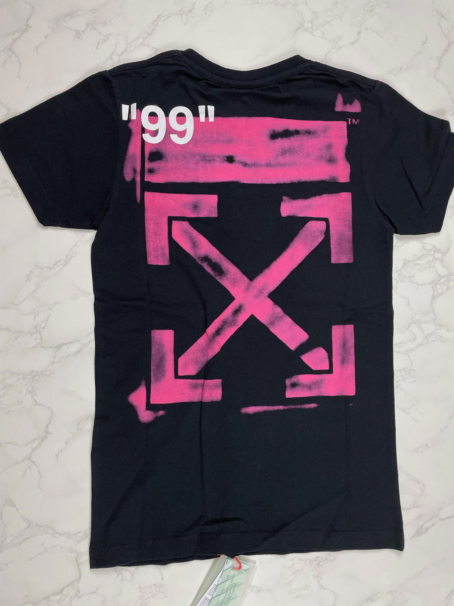 Off-White 🔥[SALE]🔥 Off-White Black Stencil Logo Slim Tee Size US XXS / EU 40 - 7 Thumbnail