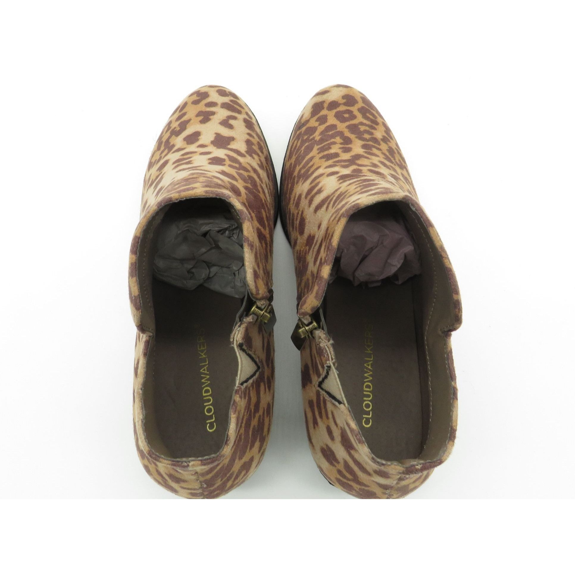 Other Cloud Walker Leopard Print Ankle Boots Size 7 Faux Suede Sid Size US 7 / IT 37 - 5 Thumbnail