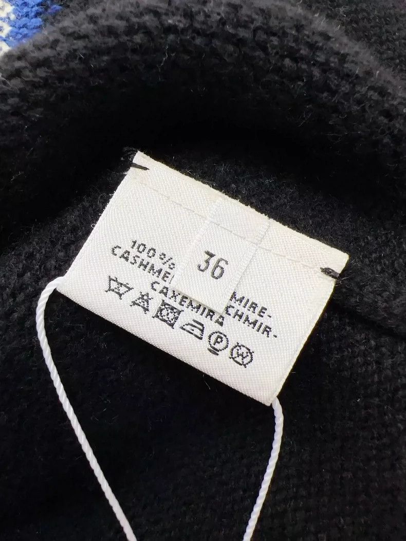 Hermes Hermes Black Blue White Striped Knit Sweater-2506 Size S / US 4 / IT 40 - 5 Thumbnail