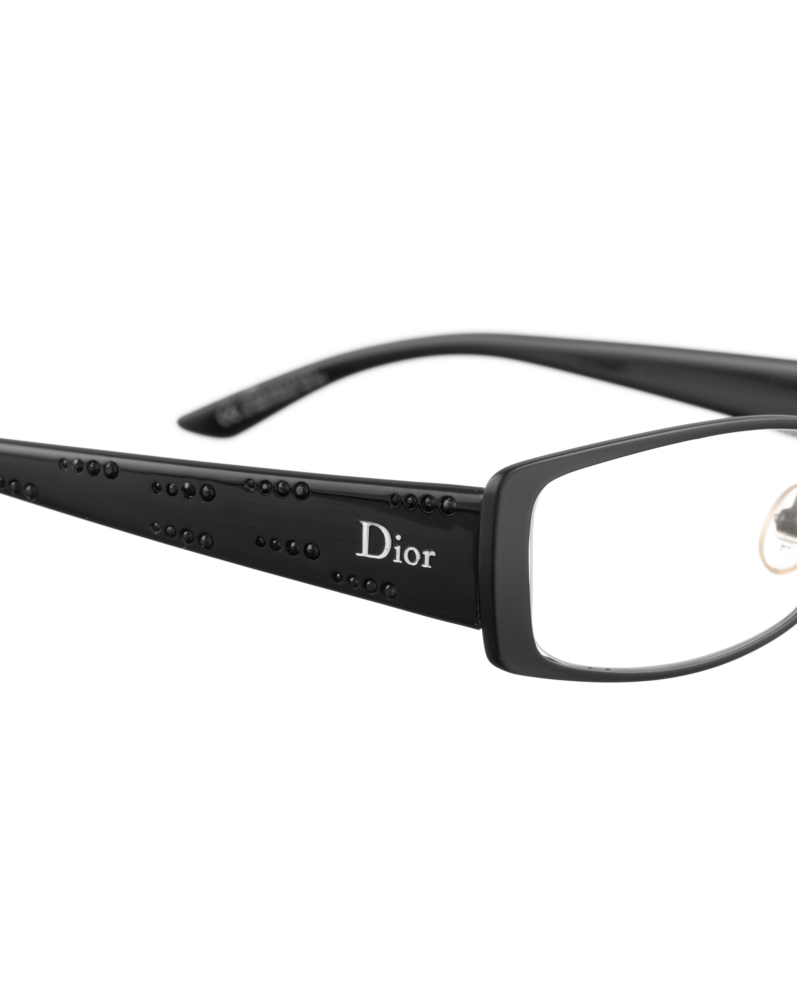 Dior Dior 00's Metal Black Glasses with Black Gems Size ONE SIZE - 2 Thumbnail