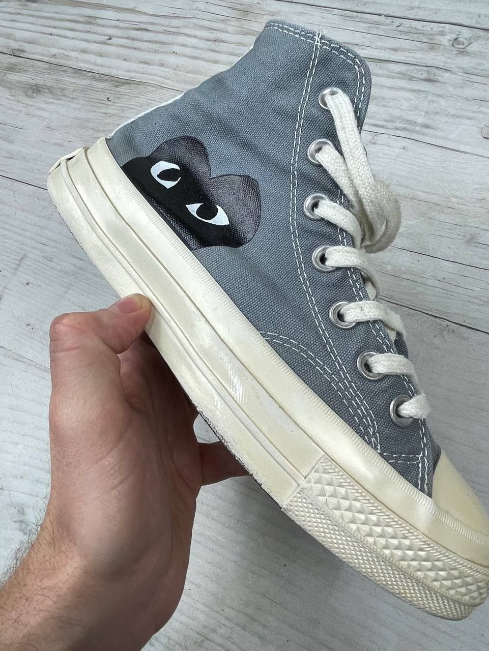 Comme des Garcons PLAY × Converse Comme des Garçons x Converse High Top CDG Sneakers Size US 6.5 / IT 36.5 - 9 Thumbnail