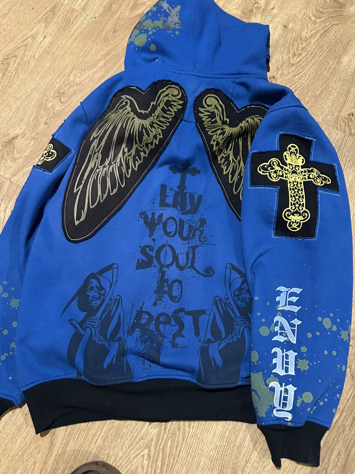 Vintage Vintage VTG Delf Hoodie Zip All Over Print Y2K Size US XL / EU 56 / 4 - 2 Thumbnail