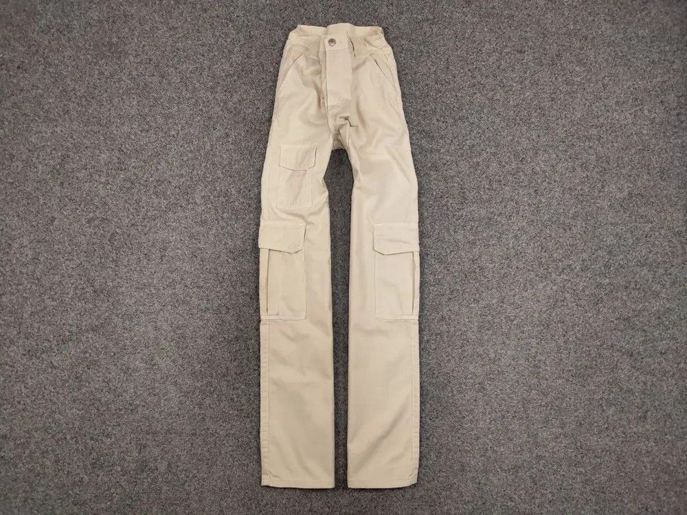 Japanese Brand Vintage 90's Japanese Baggy Beige Multi Pocket Cargo Pants Size US 31 - 1 Thumbnail