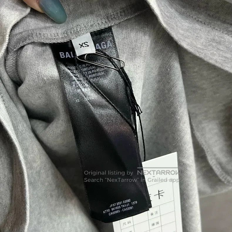 Balenciaga Balenciaga Gray Logo Print Short-Sleeve T-Shirt. Size US XS / EU 42 / 0 - 4 Thumbnail